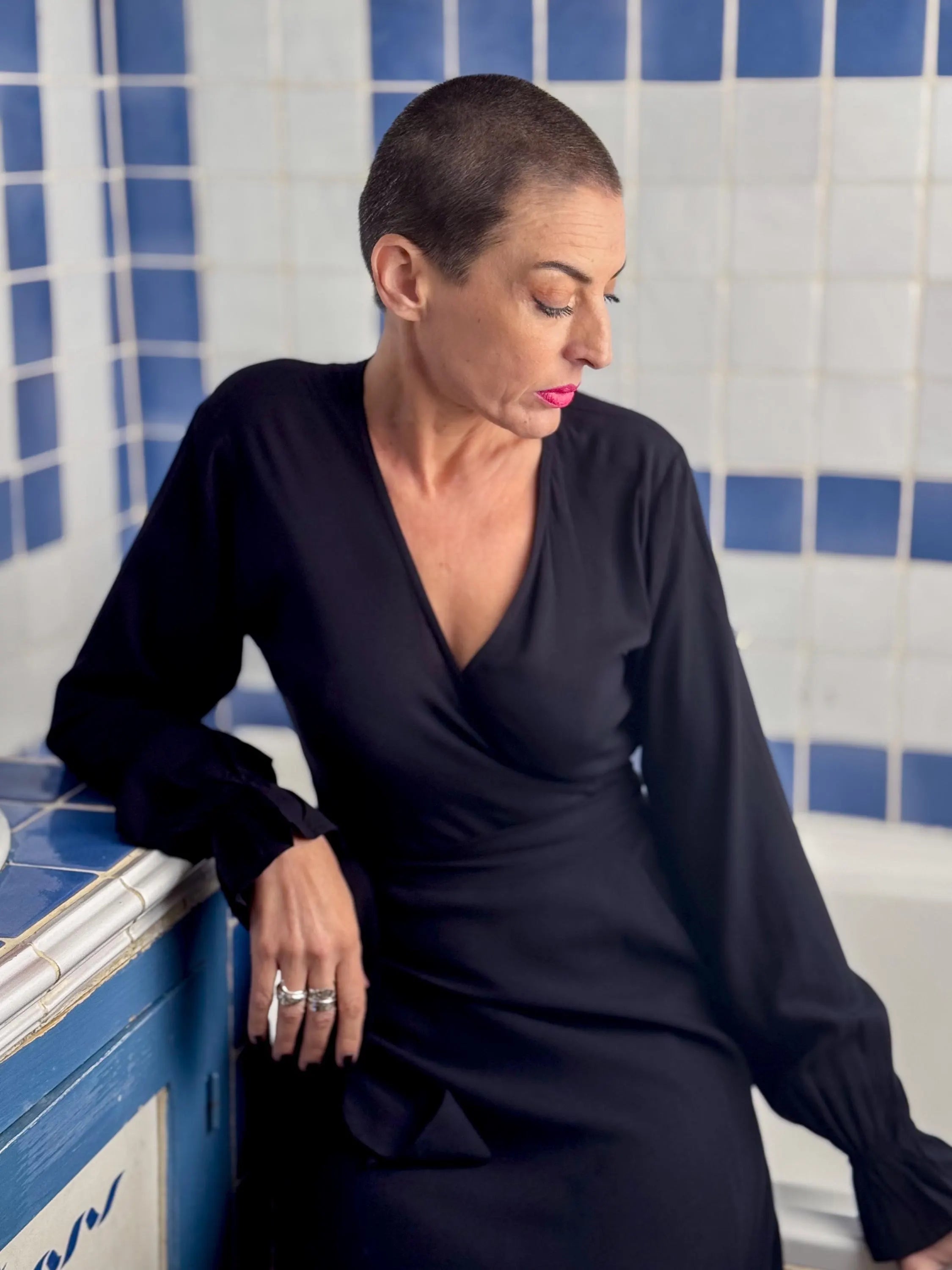 Robe longue portefeuille - Robe bohème chic - Robe cache cœur - Robe fendue - Robe toutes saisons - Cadeau pour elle