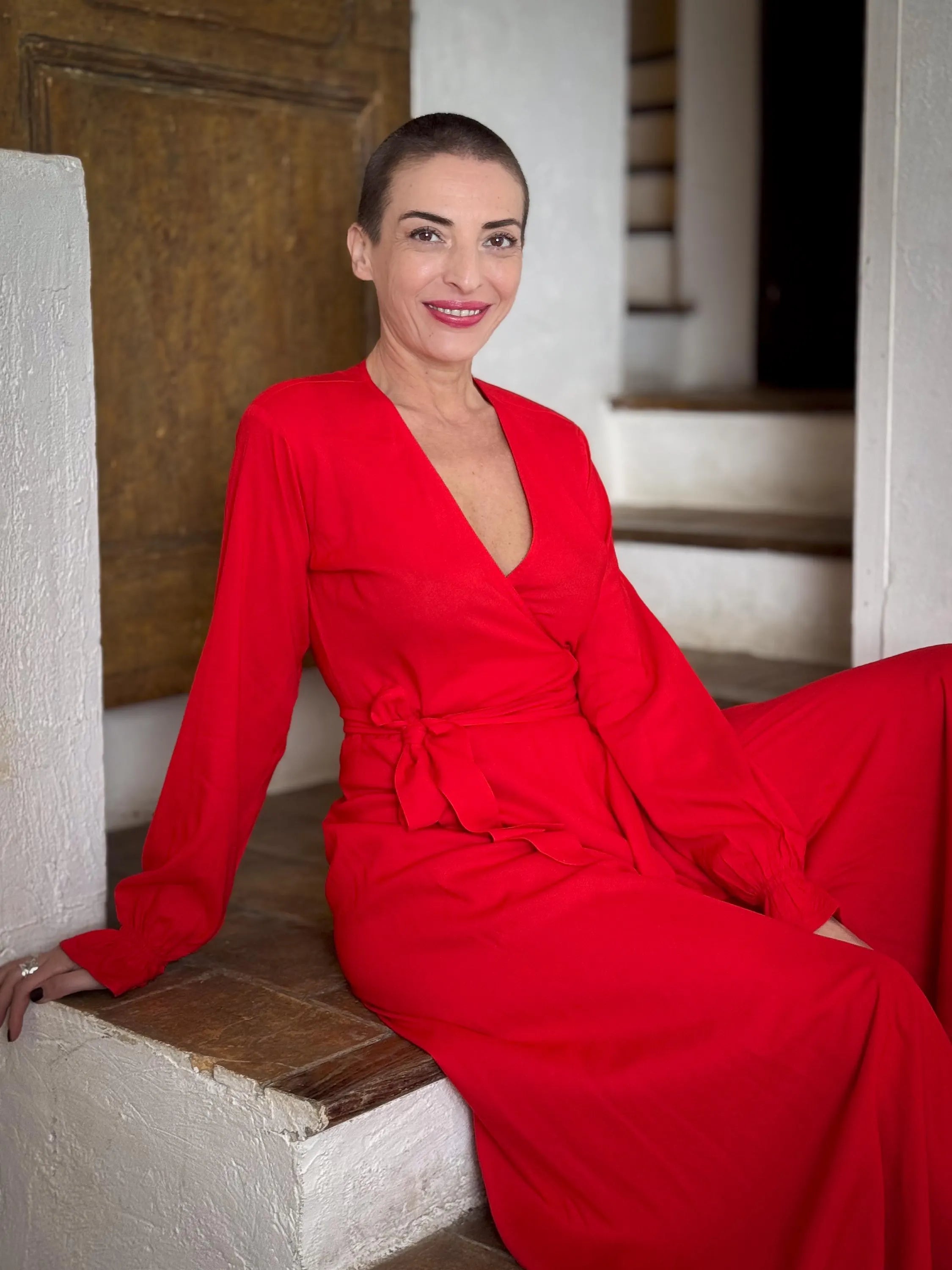 Robe longue portefeuille - Robe bohème chic - Robe cache cœur - Robe fendue - Robe toutes saisons - Cadeau pour elle