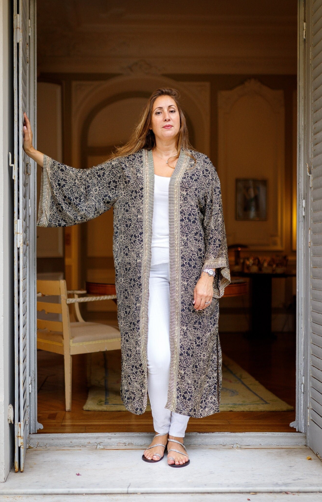 Kimono en soie femme, kimono vintage, kimono Boho, robe de chambre en soie