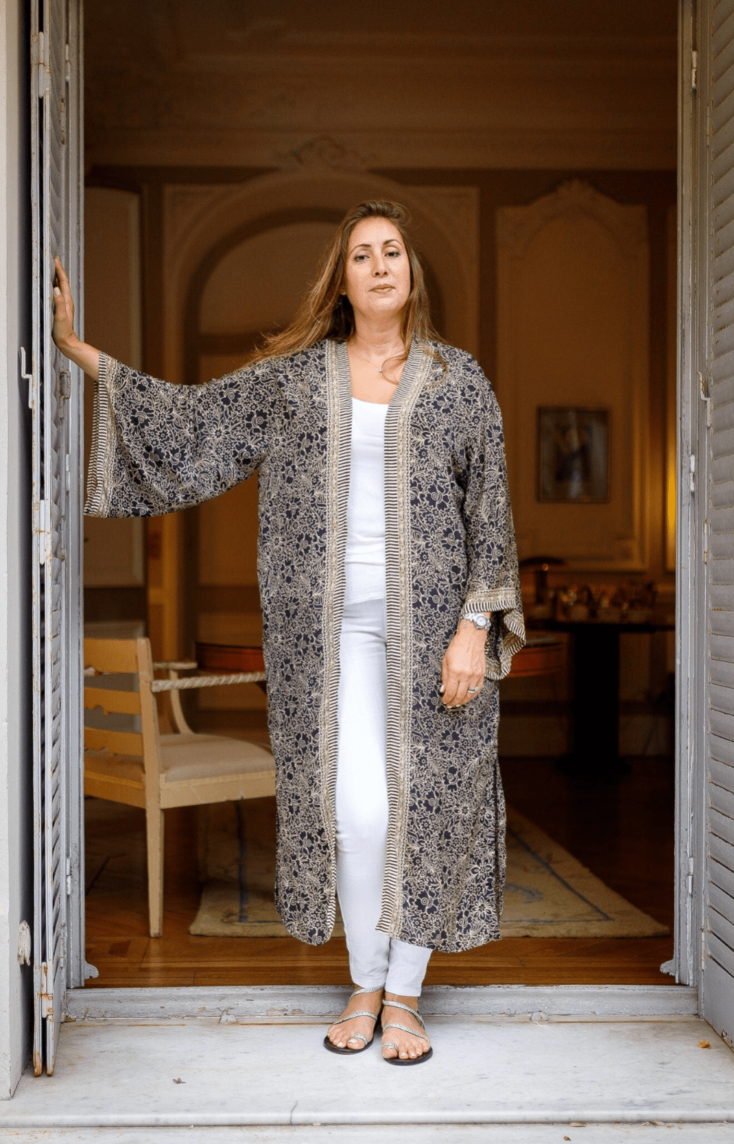 Kimono en soie femme, kimono vintage, kimono Boho, robe de chambre en soie