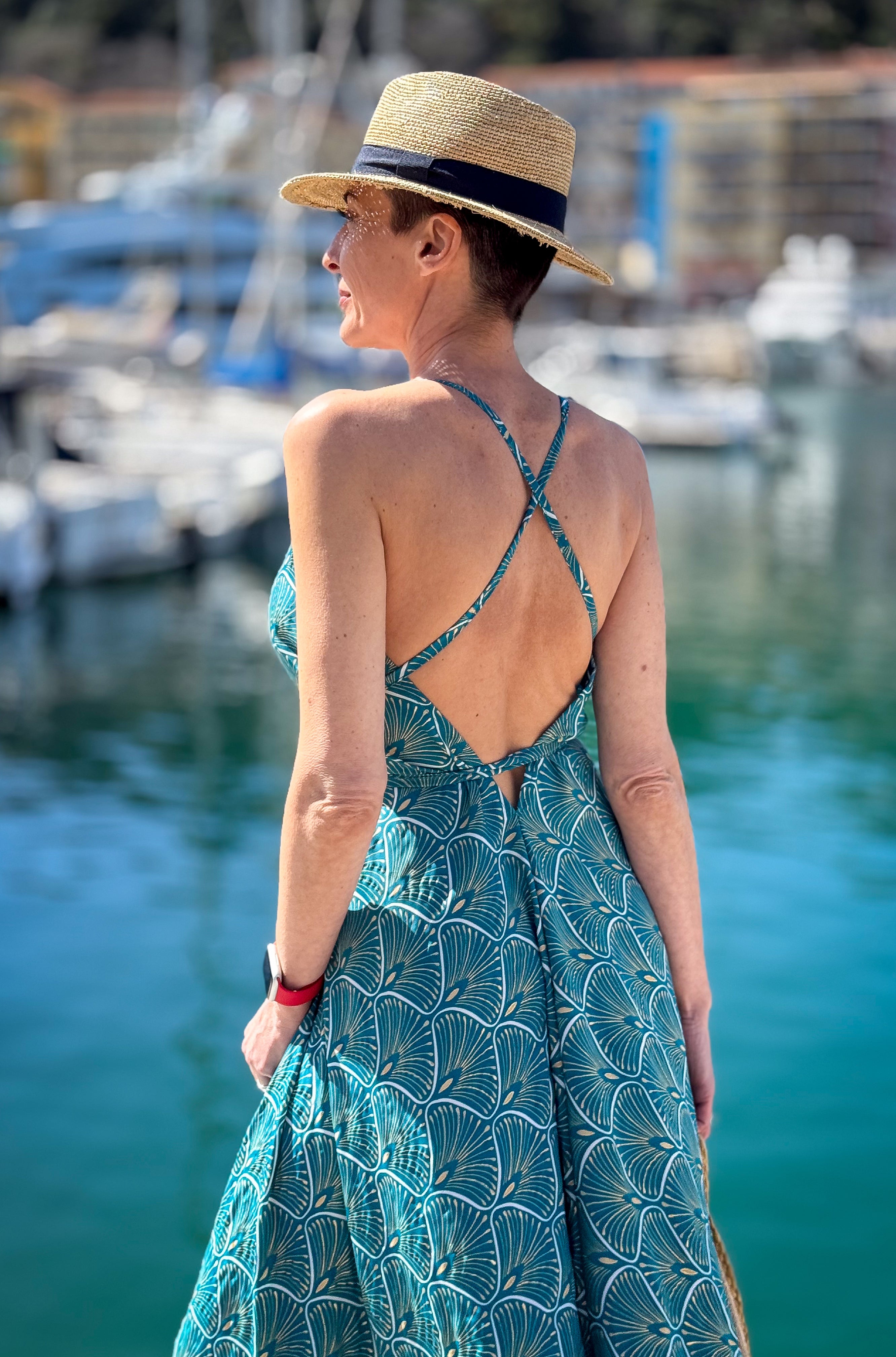 Silk backless dress / summer dress / one size / boho dress / light dress / vintage dress