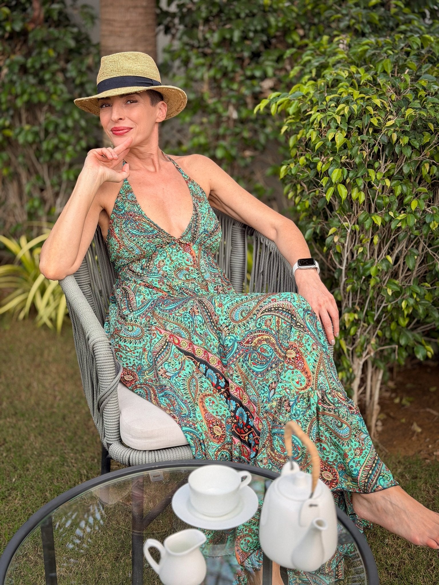 Backless Boho Maxi Dress in Silk – Gypsy Maxi Dress