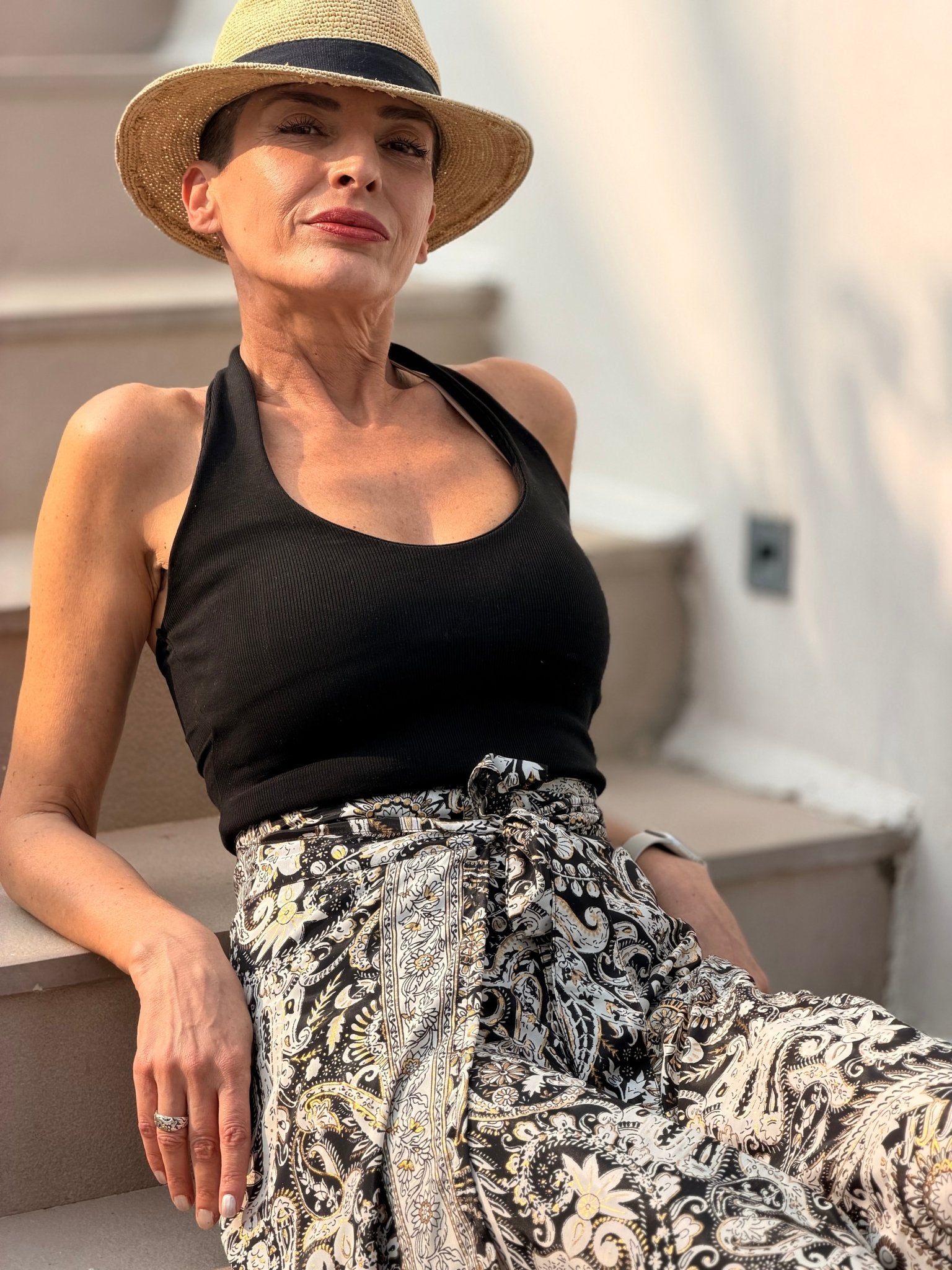 Boho Gypsy Wrap Maxi Skirt with Ruffles – Silk & Viscose