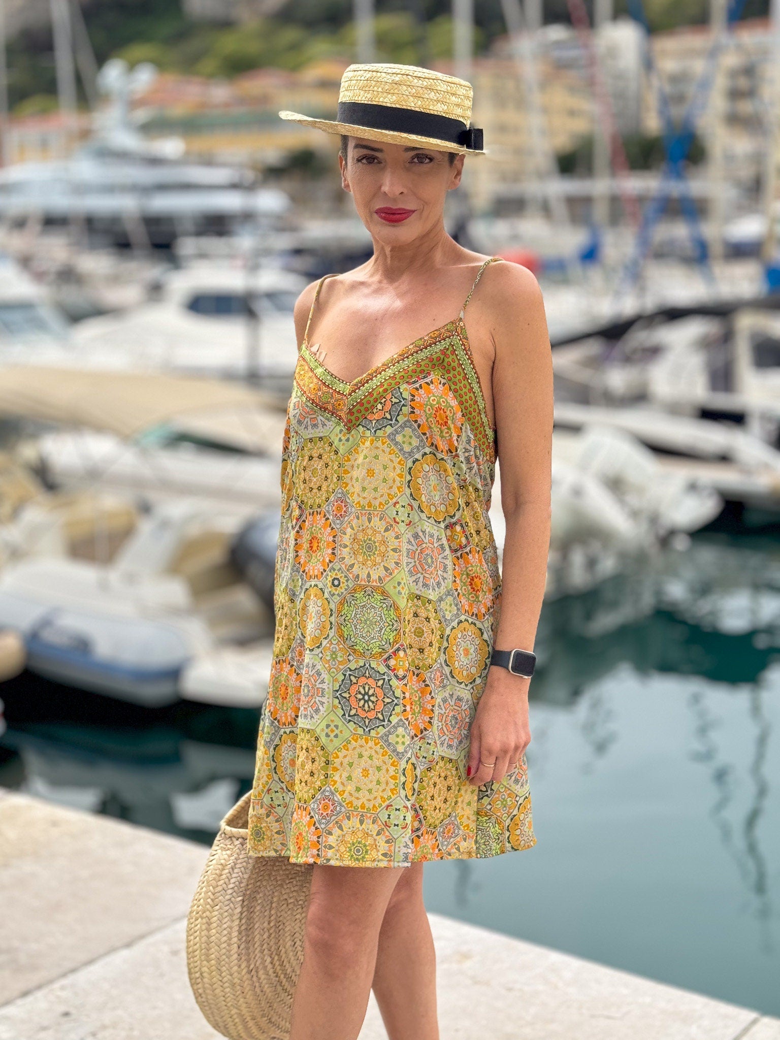 Short silk dress / Vintage short dress / Silk slip dress / strappy dress / silk summer dress / Minimalist dress