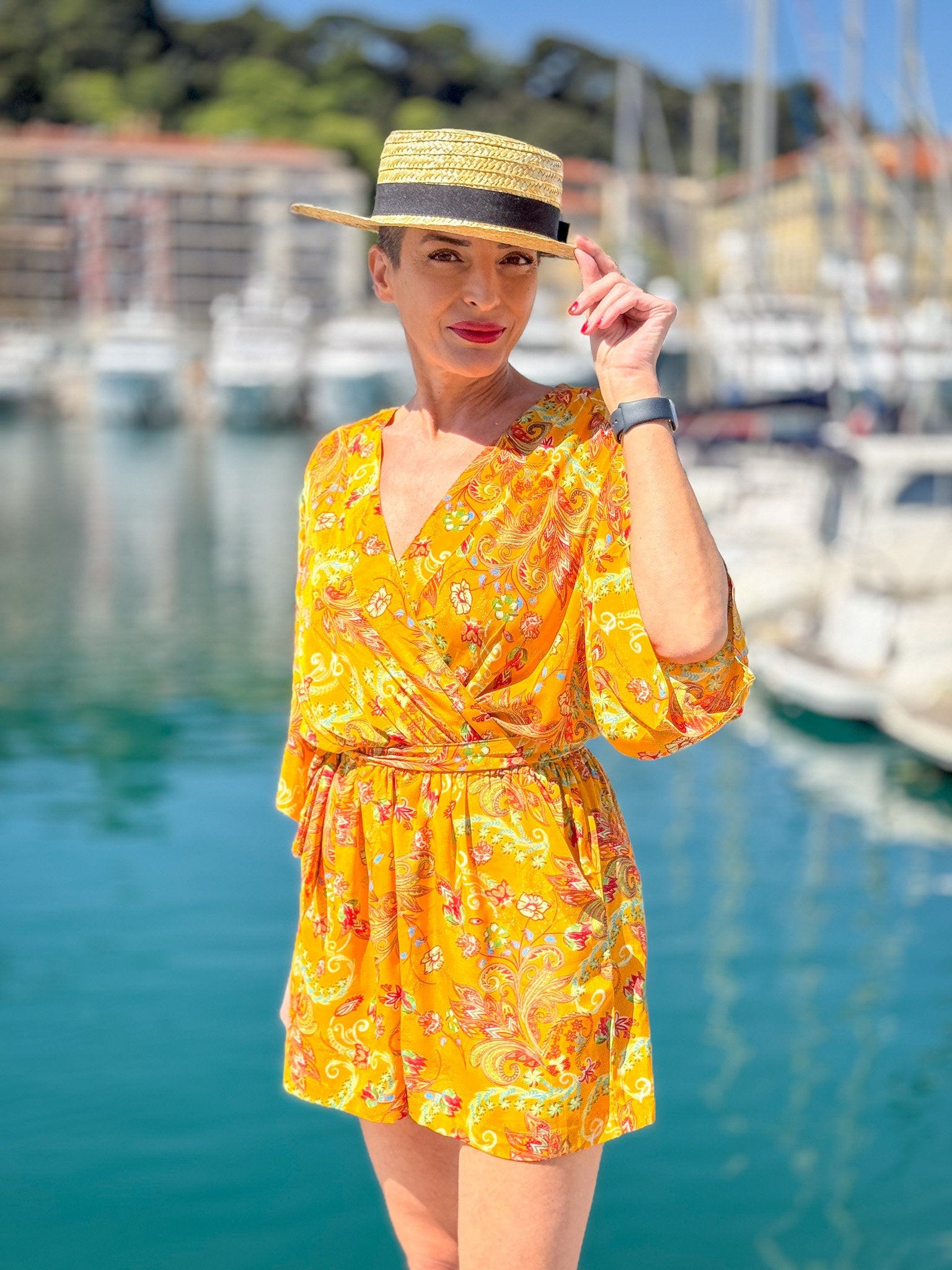Silk kimono jumpsuit / jumpsuit with belt / summer silk jumpsuit / V-neck jumpsuit