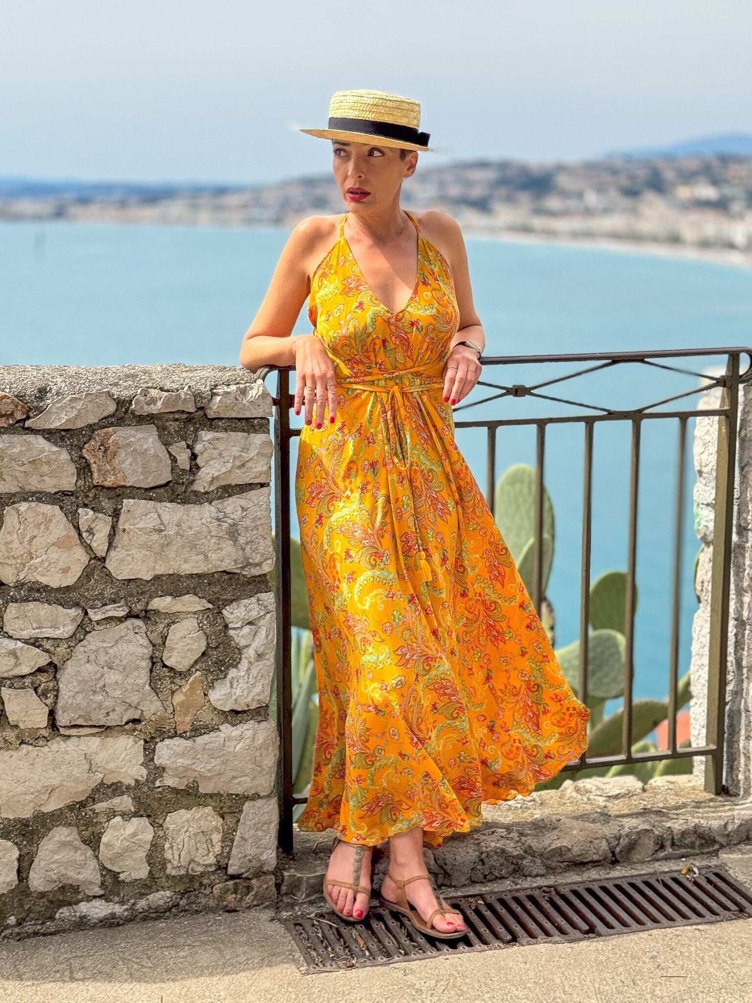 Silk backless dress / summer dress / one size / boho dress / Light dress / vintage dress