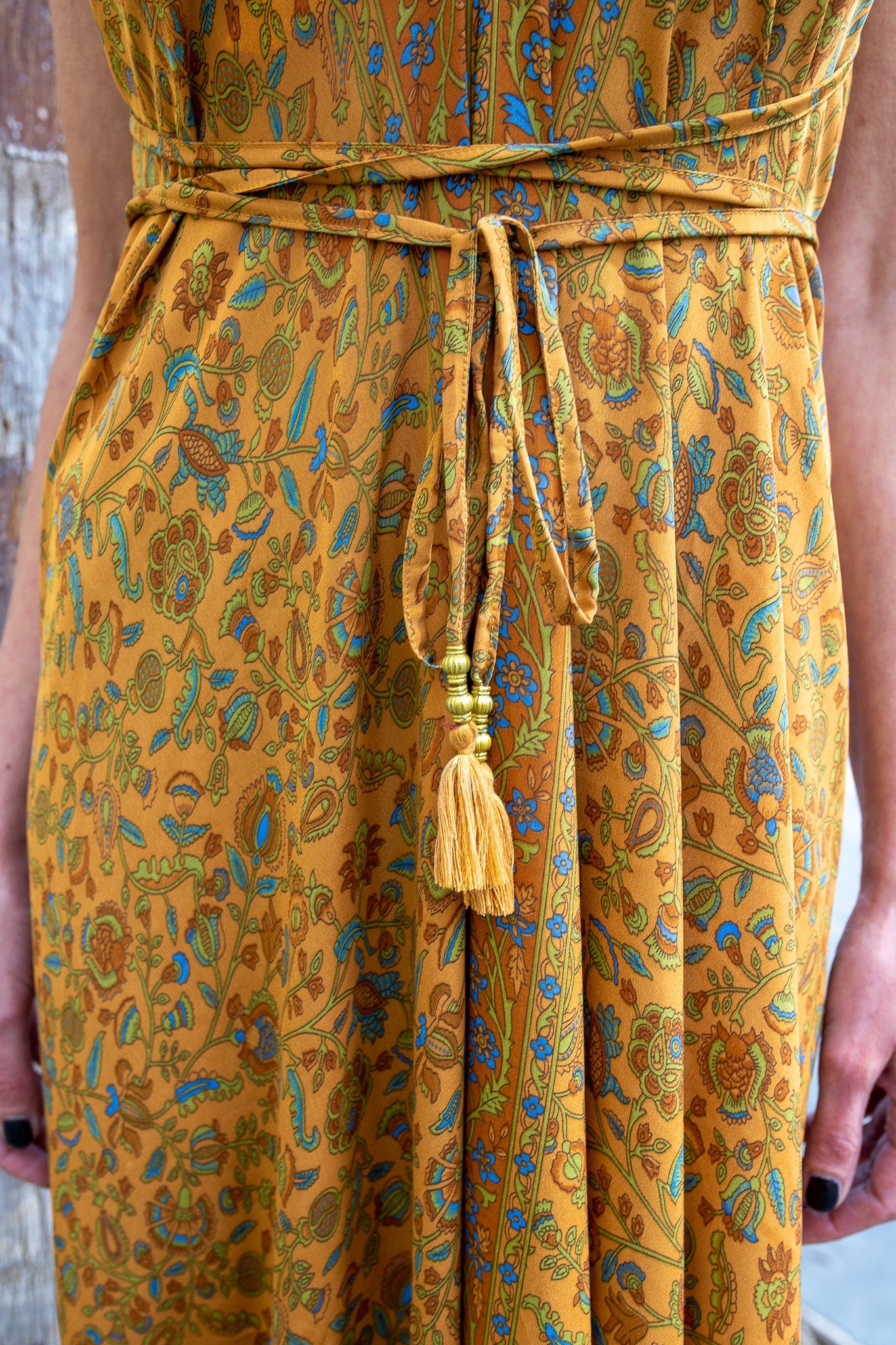 Silk backless dress / summer dress / one size / boho dress / light dress / vintage dress