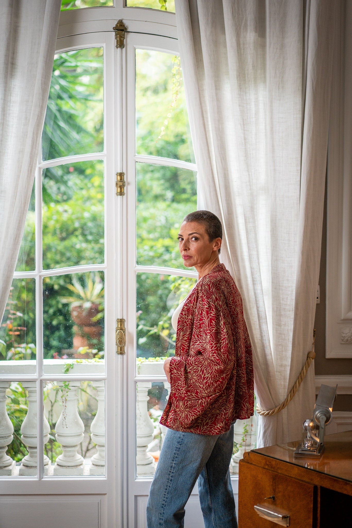 Silk kimono jacket, cardigan jacket, vintage kimono, bohemian jacket