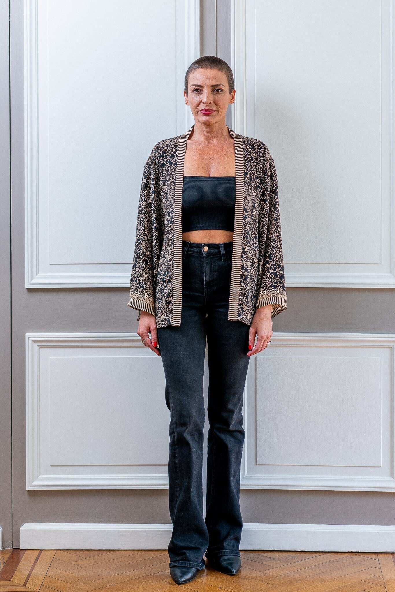 Silk kimono jacket, cardigan jacket, vintage kimono, bohemian jacket