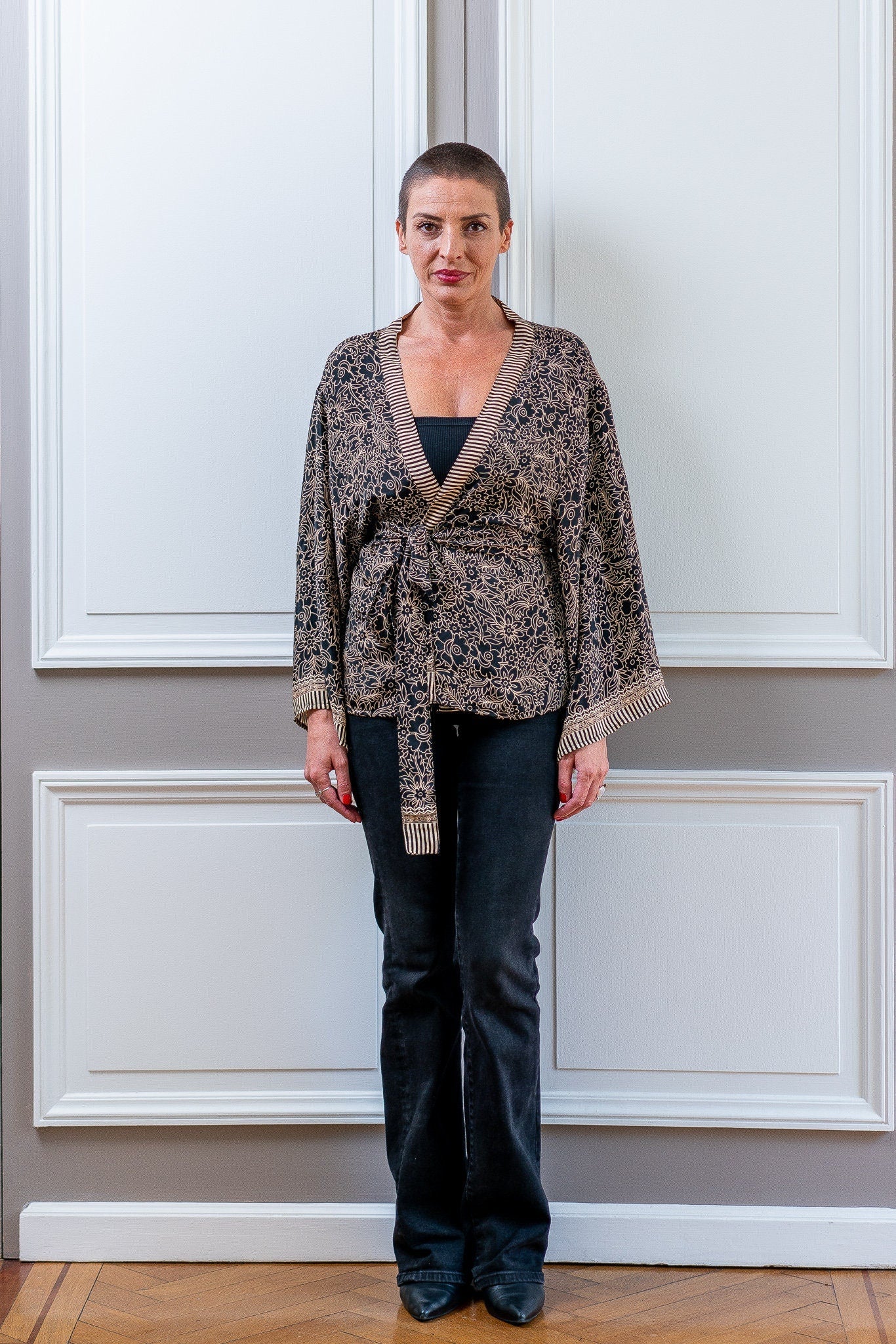 Silk kimono jacket, cardigan jacket, vintage kimono, bohemian jacket