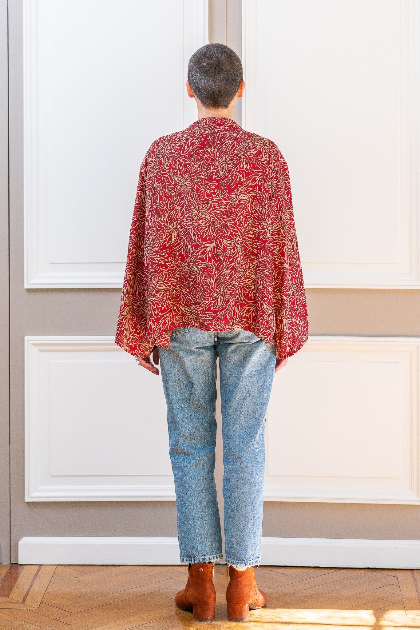 Silk kimono jacket, cardigan jacket, vintage kimono, bohemian jacket