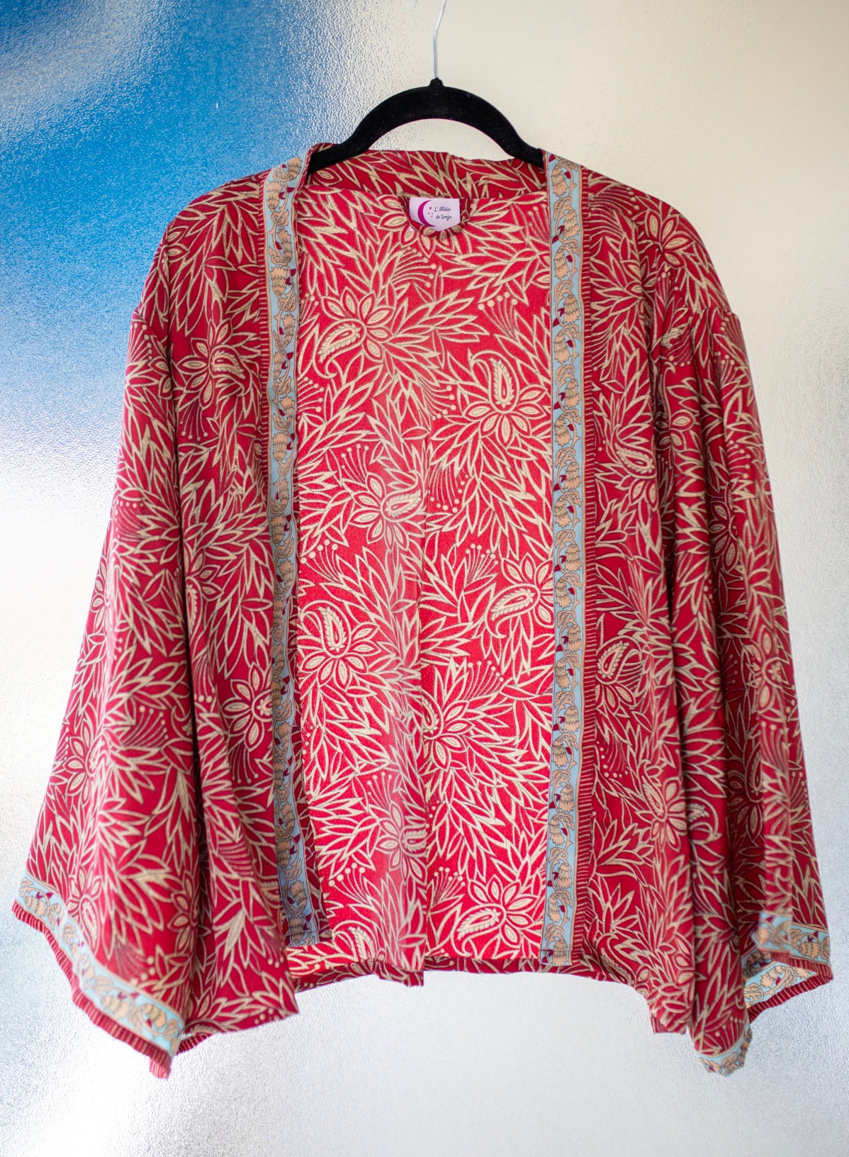 Silk kimono jacket, cardigan jacket, vintage kimono, bohemian jacket