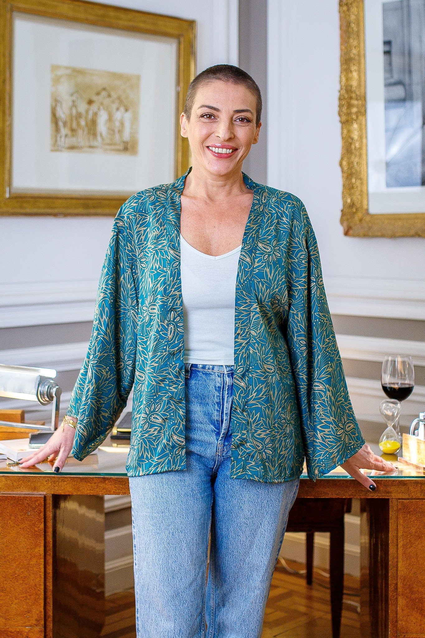 Silk kimono jacket, cardigan jacket, vintage kimono, bohemian jacket