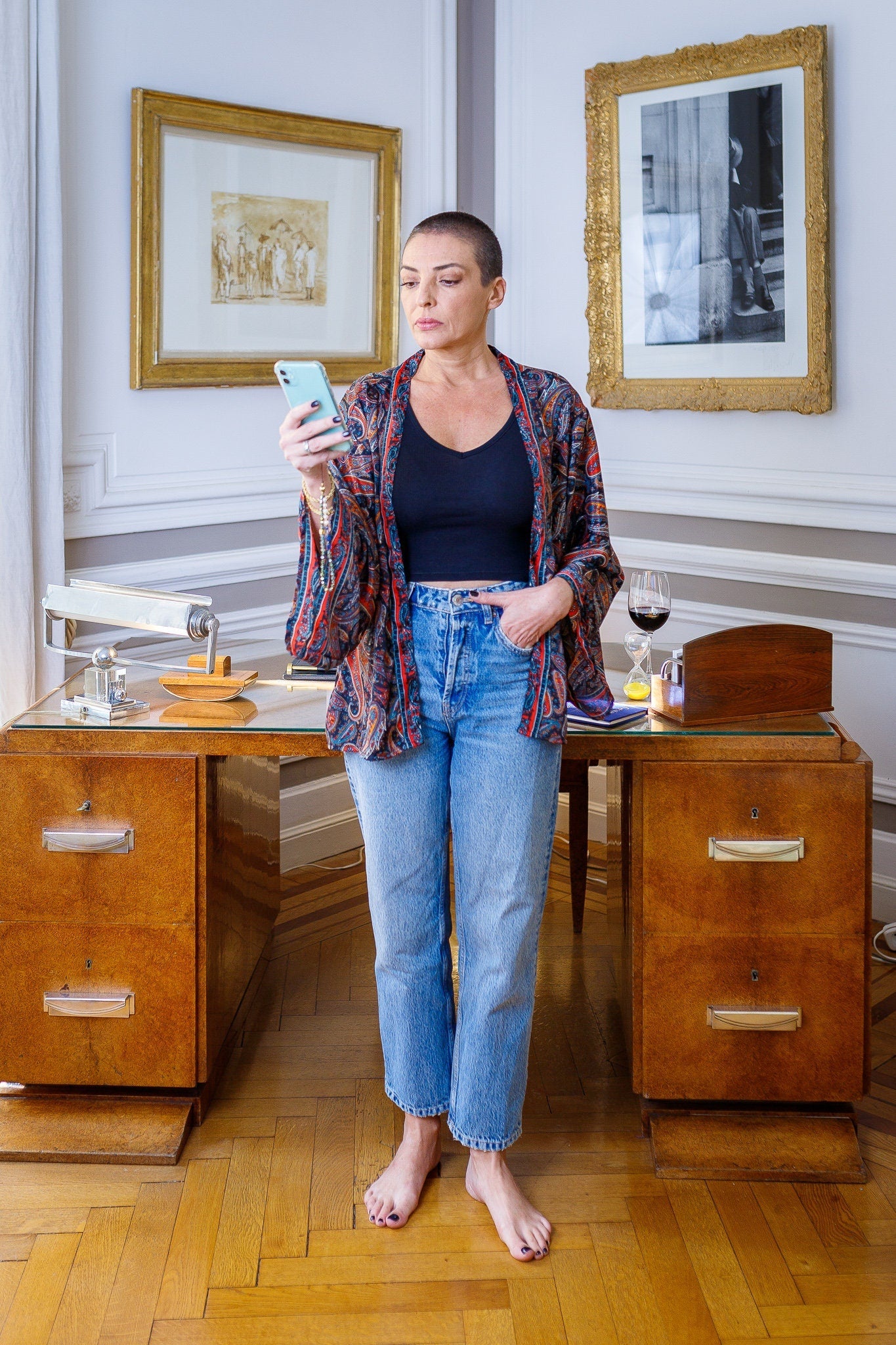 Veste kimono en soie, veste cardigan, kimono vintage, veste bohème