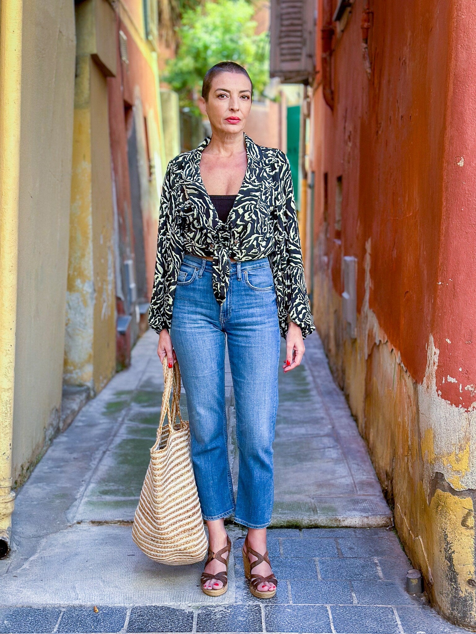 Vintage silk blouse with balloon sleeves, oversized collar, maxi low-cut blouse, long-sleeved blouse