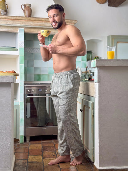 Men’s Silk Lounge Pants - Men’s Loungewear Pants - Men’s Casual Pants - Men’s Indoor Pants