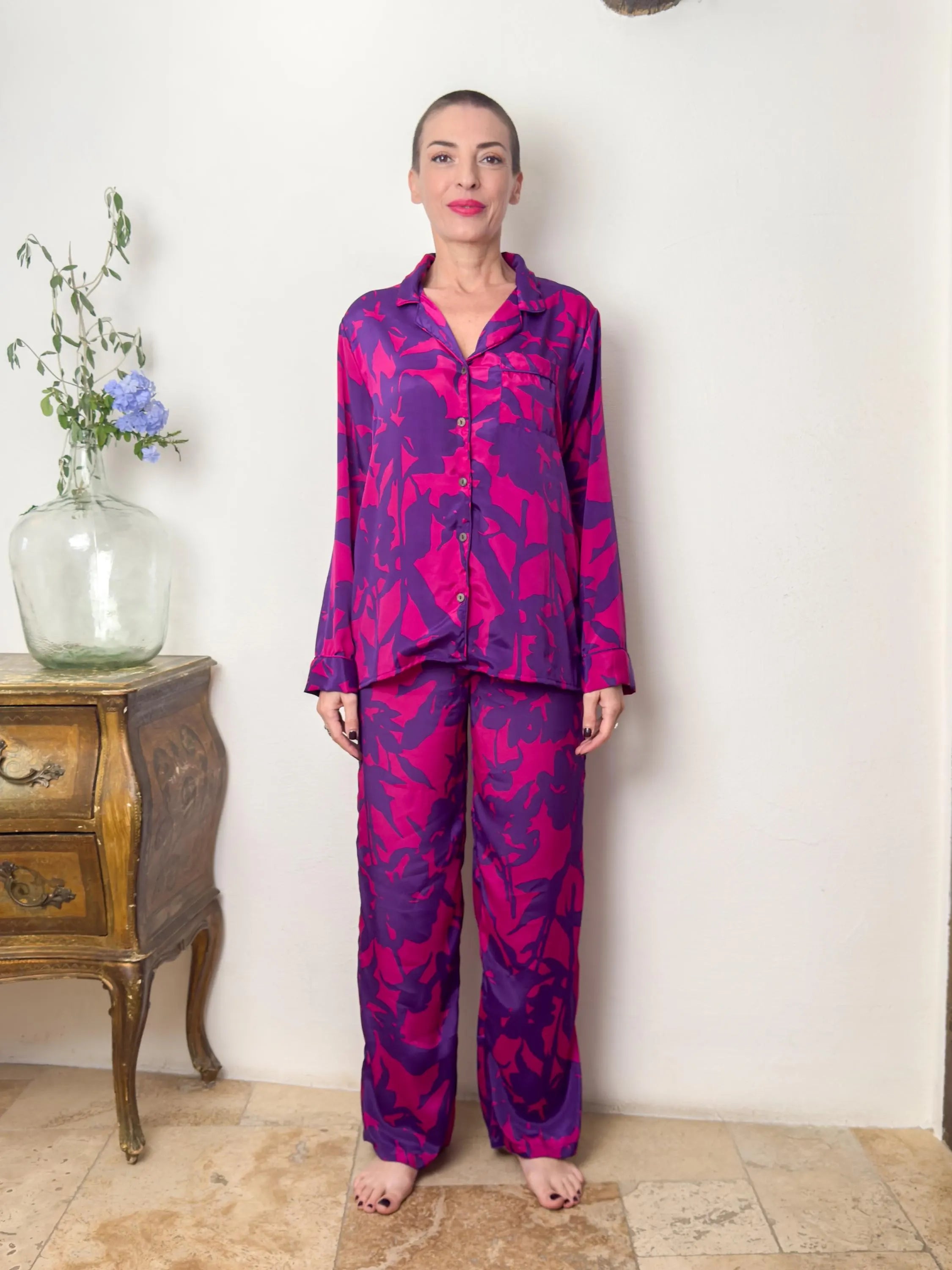 Women’s Silk Pajama Set - Silk Homewear Set - Silk Loungewear Set - Silk Relaxation Set