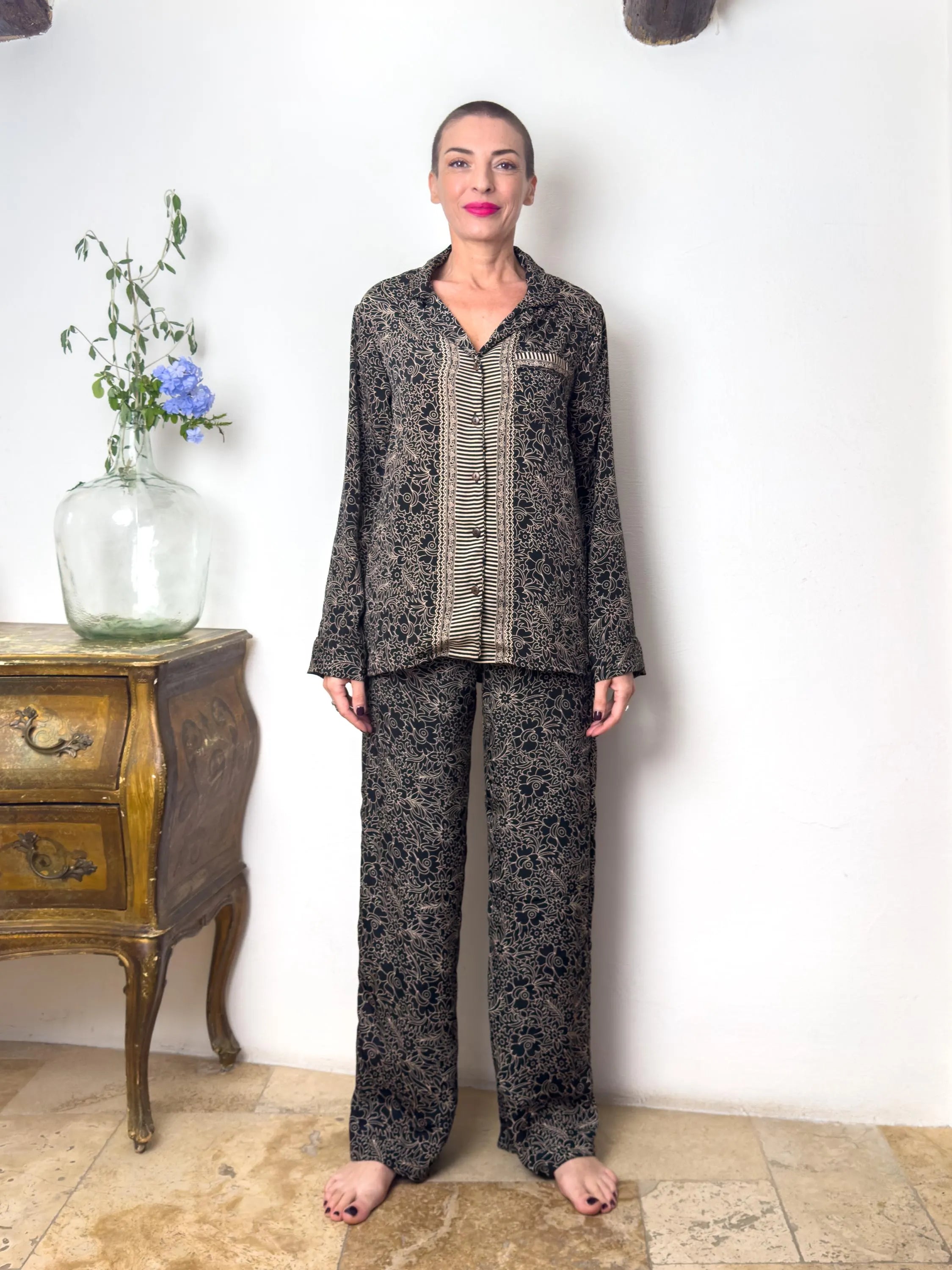 Women’s Silk Pajama Set - Silk Homewear Set - Silk Loungewear Set - Silk Relaxation Set