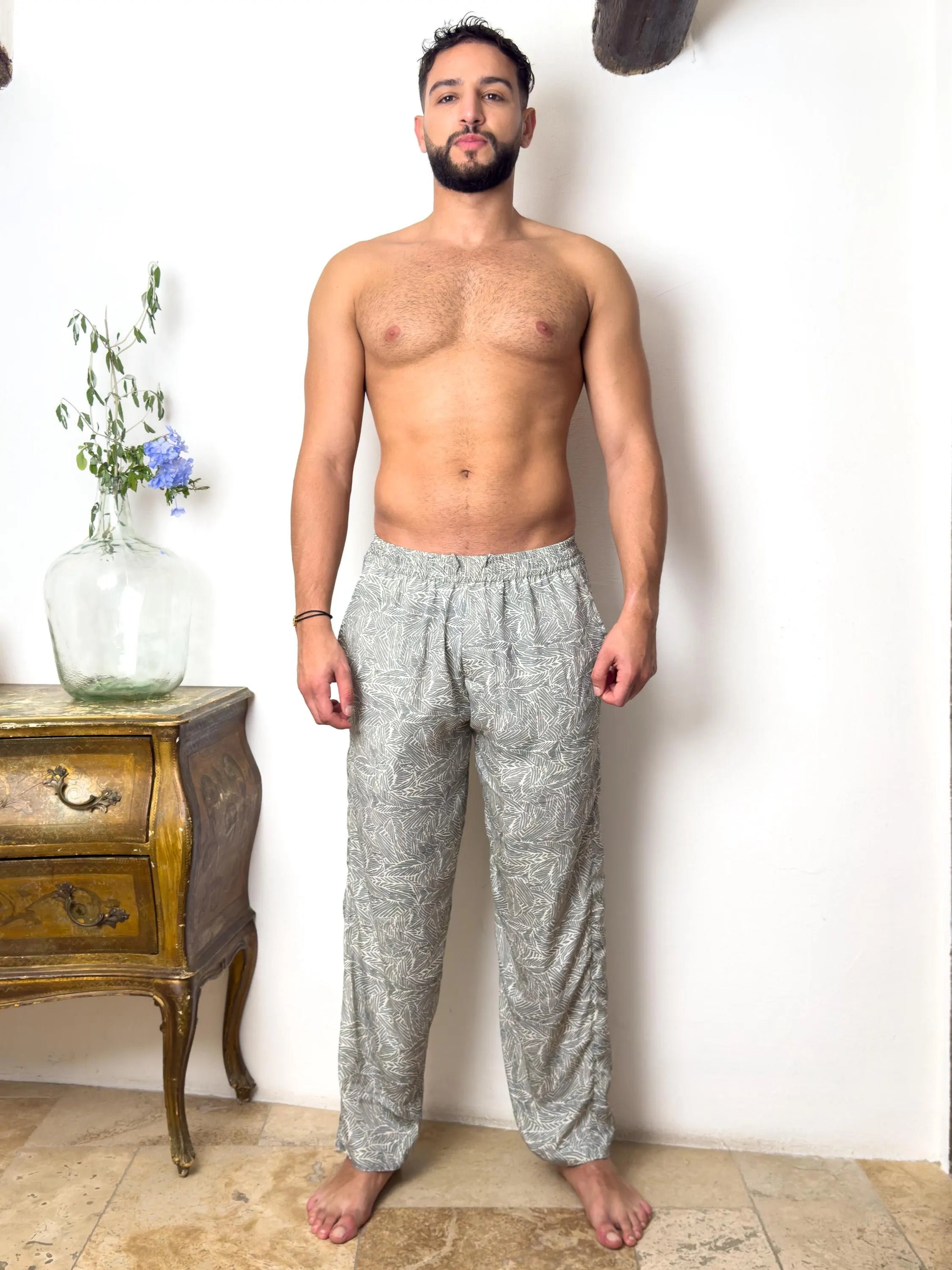 Men’s Silk Lounge Pants - Men’s Loungewear Pants - Men’s Casual Pants - Men’s Indoor Pants