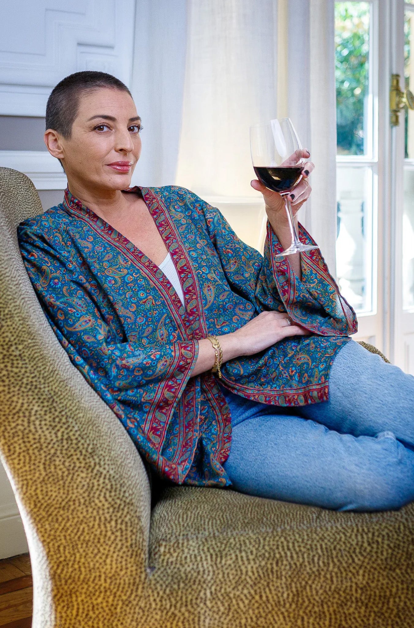 Silk kimono jacket, cardigan jacket, vintage kimono, bohemian jacket