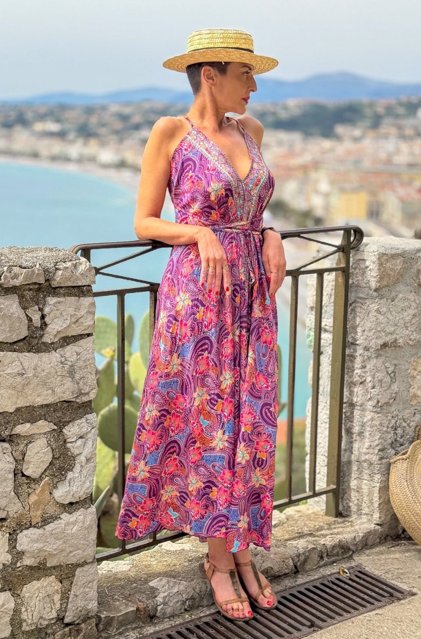 Silk backless dress / summer dress / one size / boho dress / Light dress / vintage dress