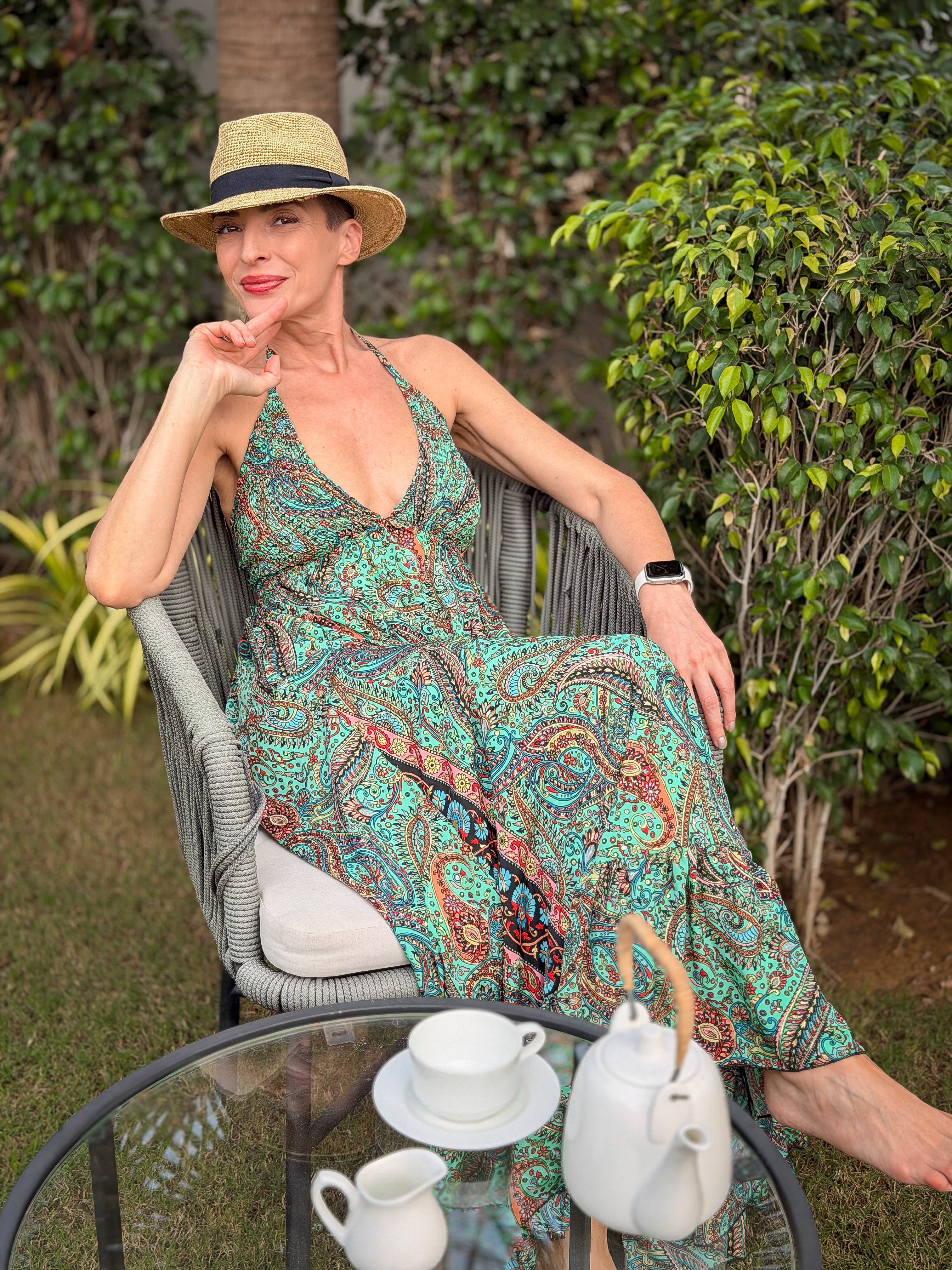 Robe Longue Bohème Dos Nu en soie – Robe Maxi Gypsy