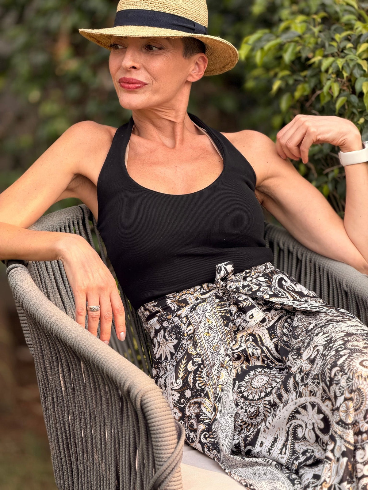 Boho Gypsy Wrap Maxi Skirt with Ruffles – Silk & Viscose