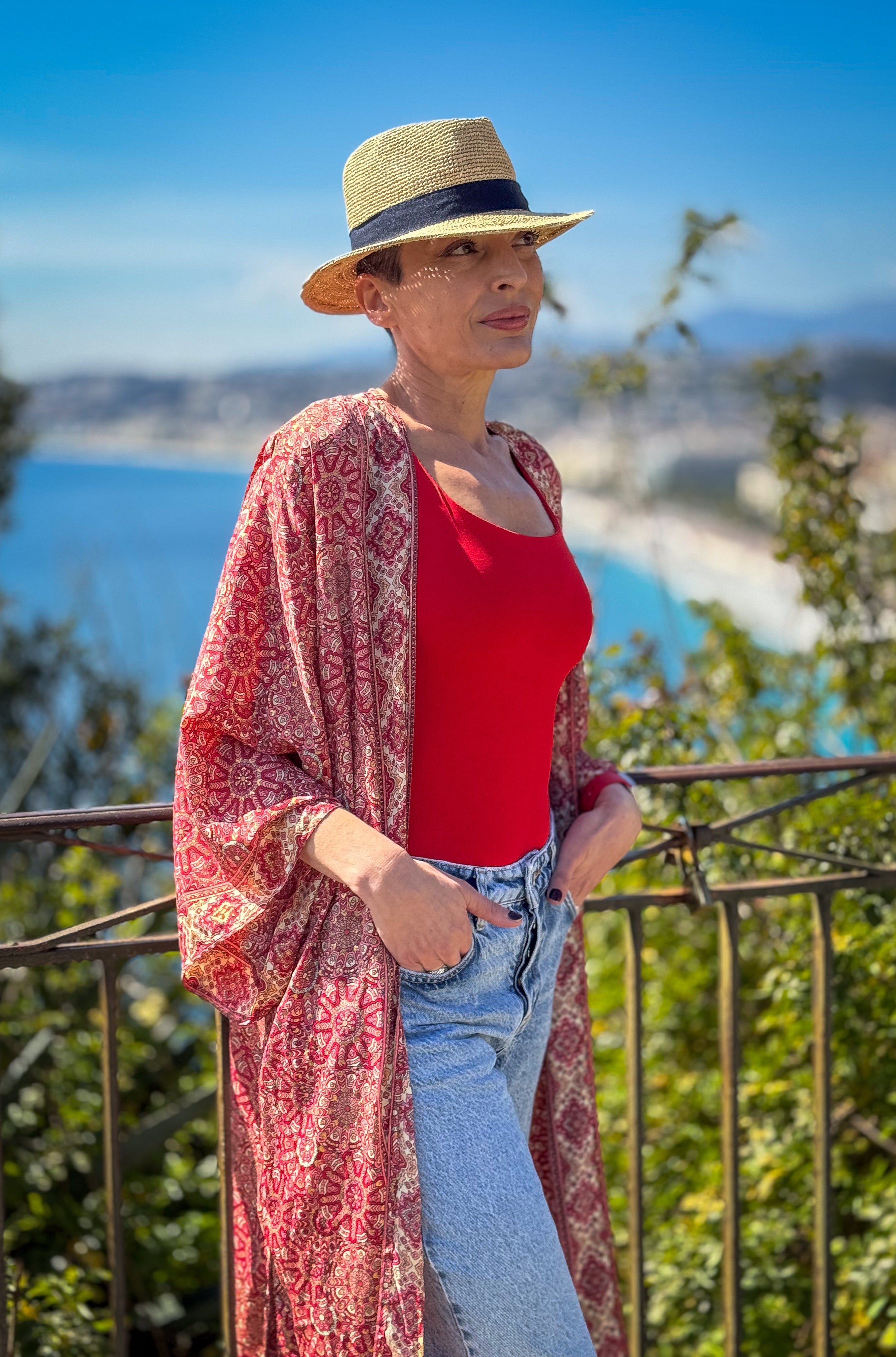 Woman silk kimono, Vintage kimono, Boho kimono, Silk dressing gown, Christmas gift, Gifts for her
