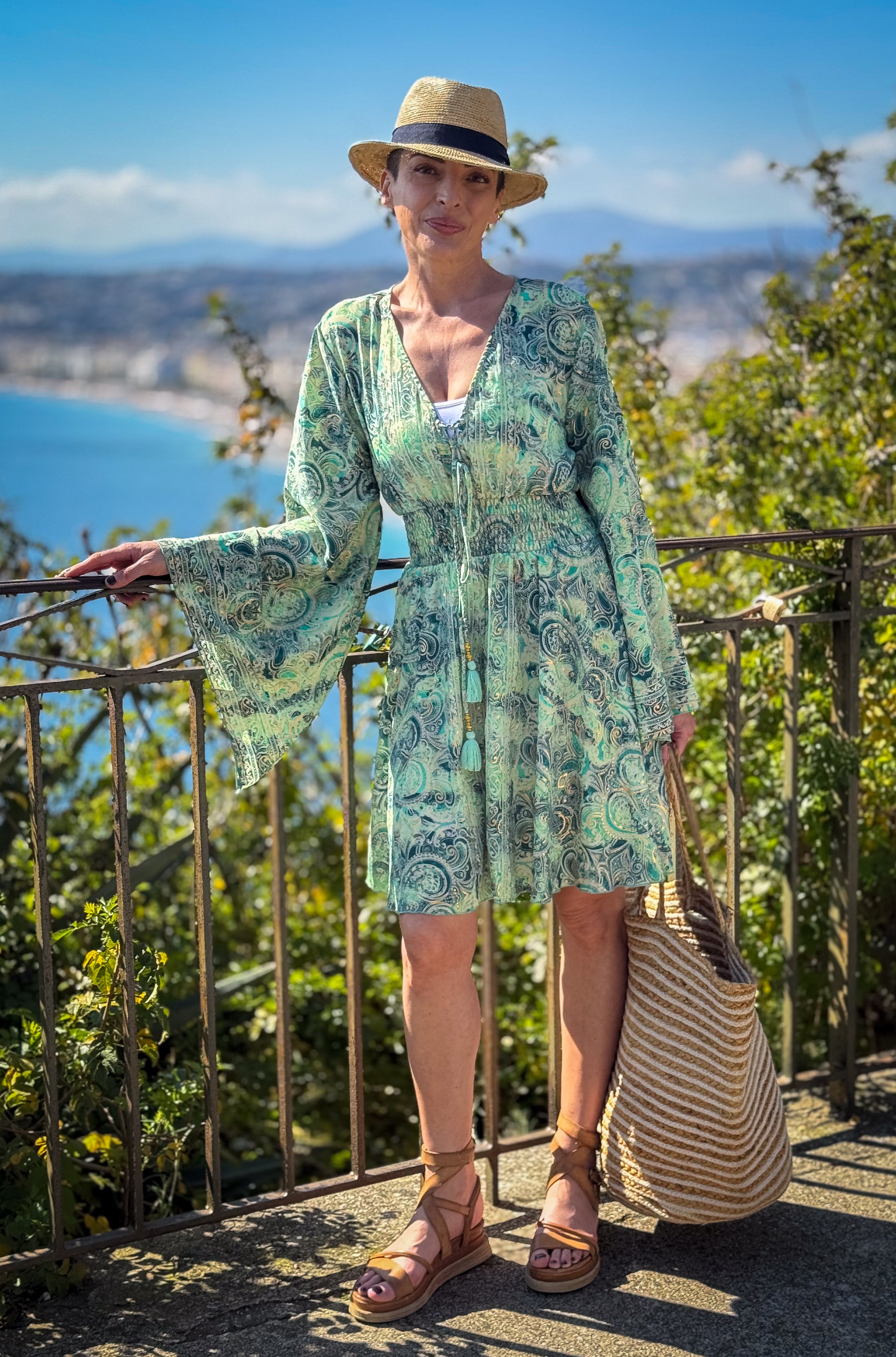 Short boho silk dress, vintage silk dress, plunging neckline dress, shirring dress, bohemian gypsy dress, summer dress