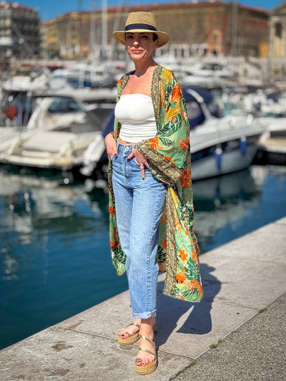 Kimono en soie, Kimono vintage, kimono bohème,  Robe d'intérieur, Cadeau de Noël, Cadeaux pour elle