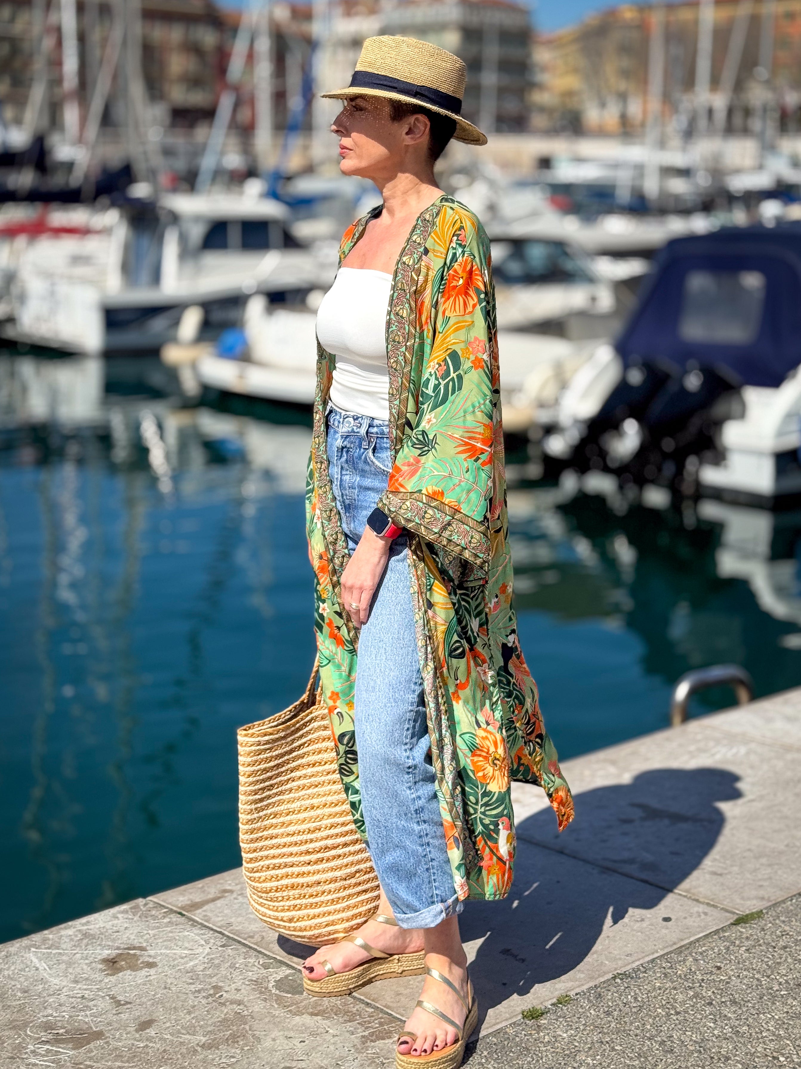 Kimono en soie, Kimono vintage, kimono bohème,  Robe d'intérieur, Cadeau de Noël, Cadeaux pour elle
