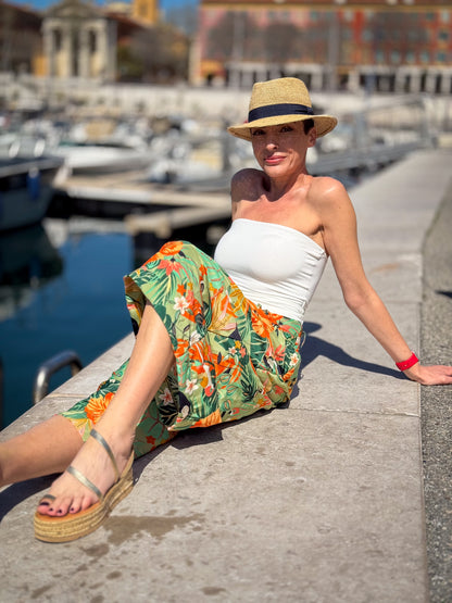 High-Waisted Silk Bermuda Shorts – Flowy Wide-Leg Fit – Vintage Pleated Shorts – Chic Retro Style – Summer Look – Retro Culotte Skirt