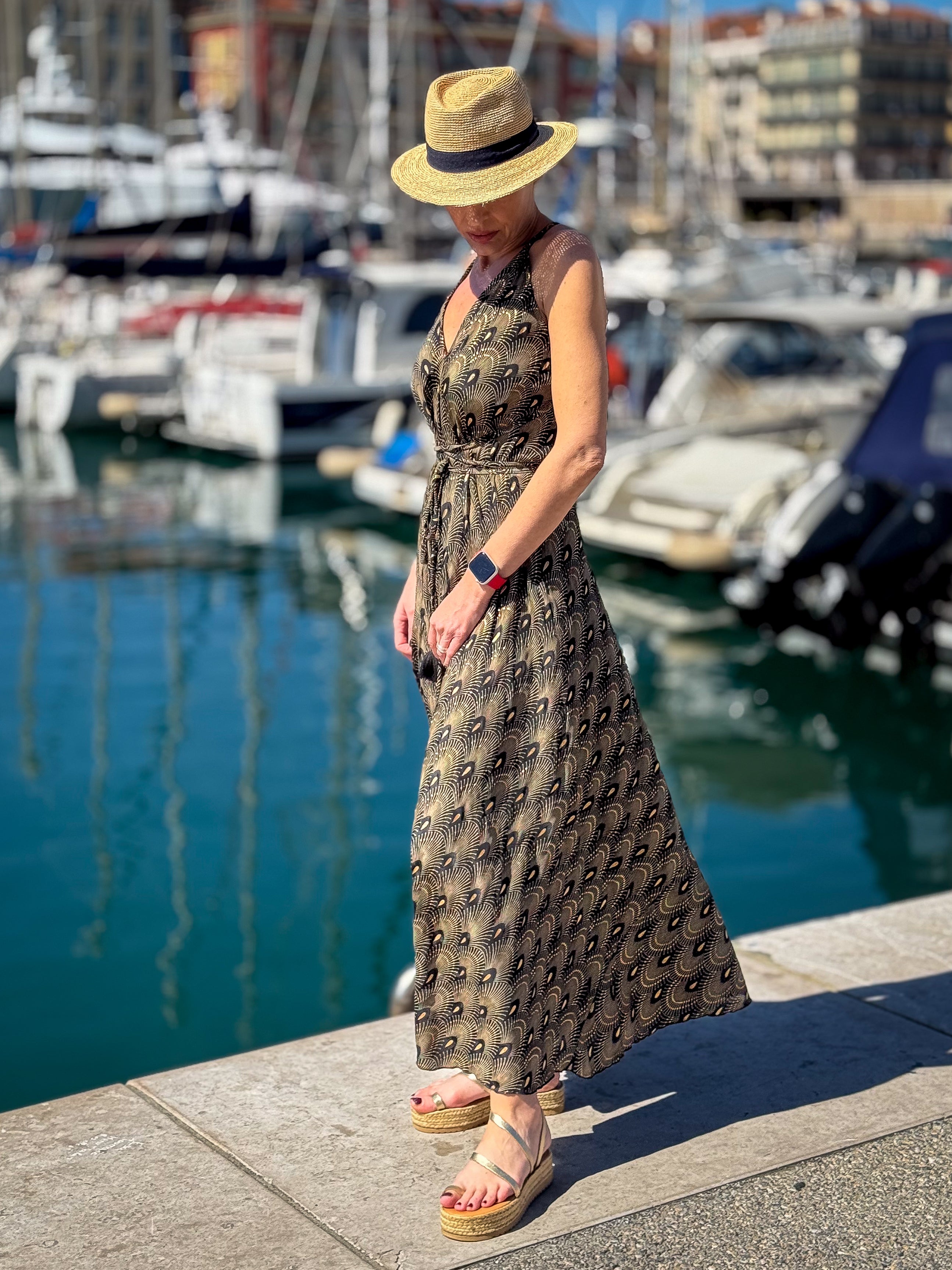 Silk backless dress / summer dress / one size / boho dress / light dress / vintage dress