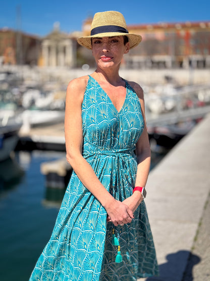 Silk backless dress / summer dress / one size / boho dress / light dress / vintage dress