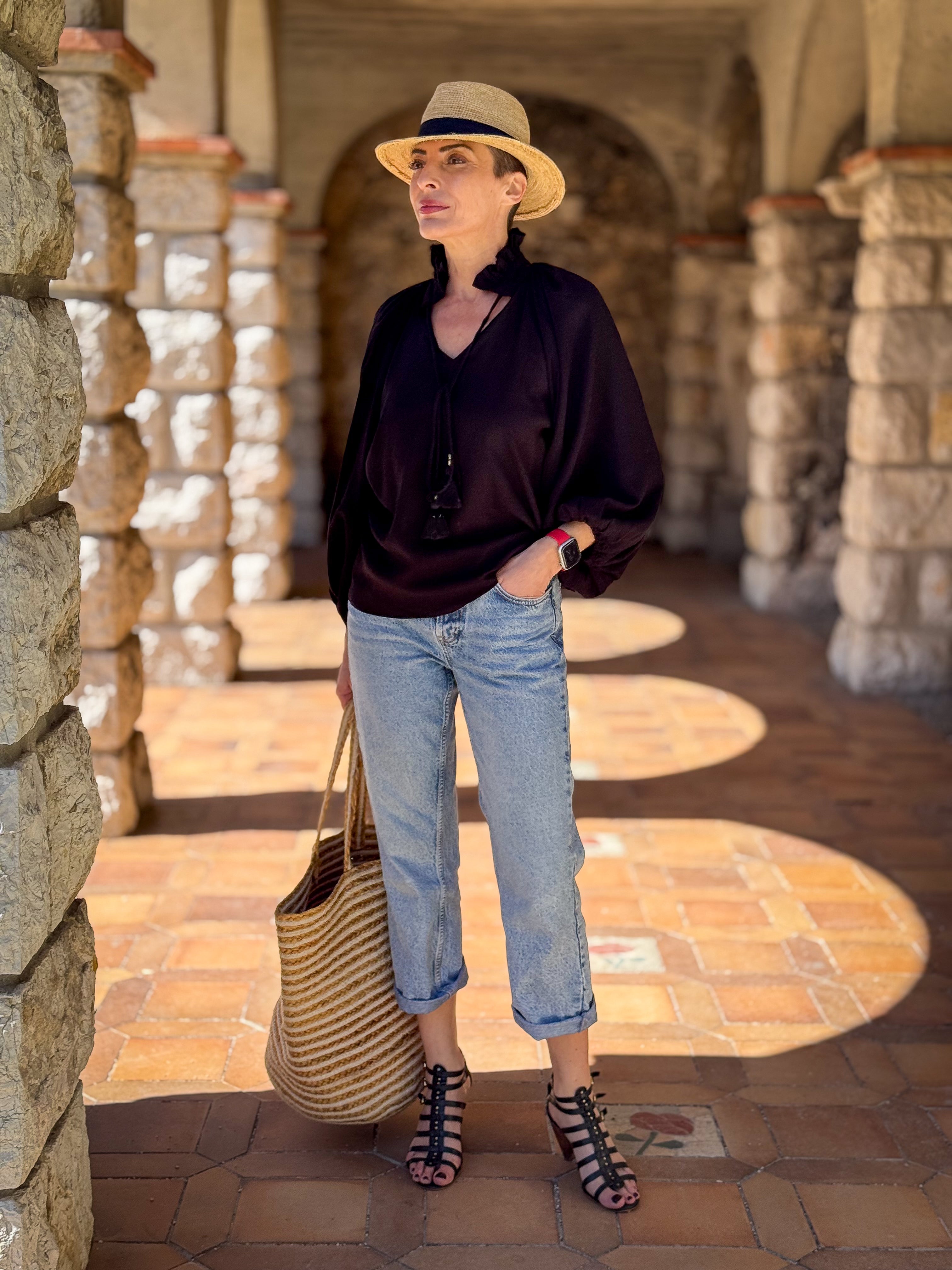 Victorian Style Blouse – Ruffled High Neck – Mid-Length Puff Sleeves – Vintage Boho Blouse – Long Sleeve Shirt