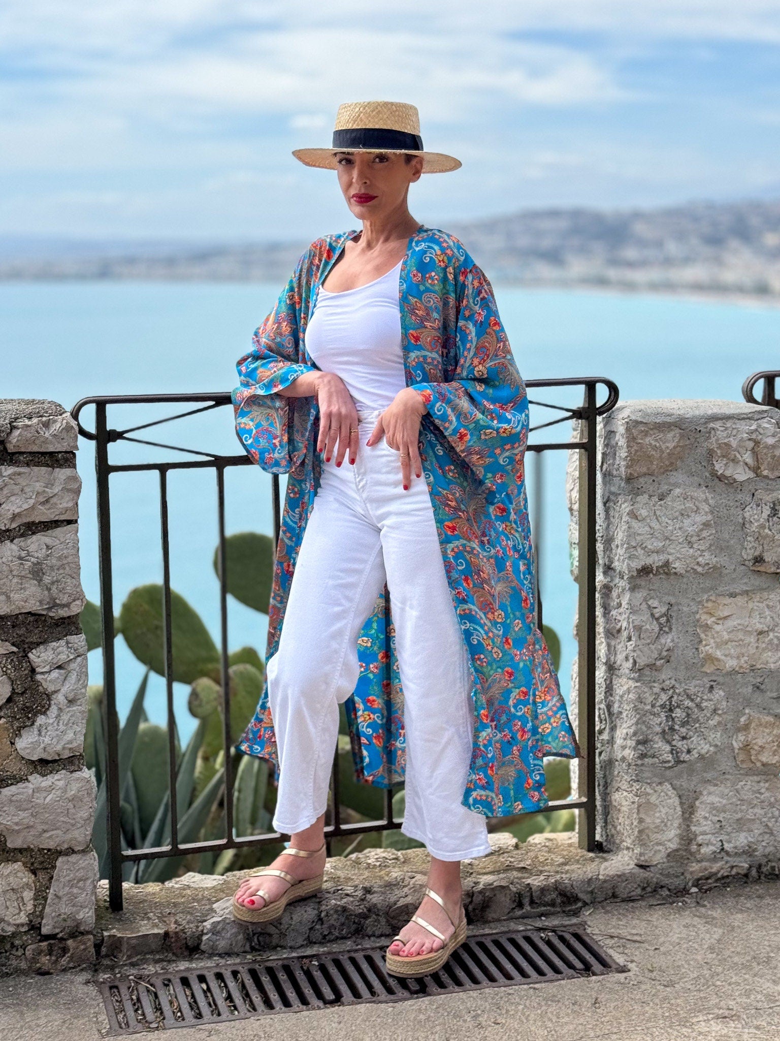 Kimono en soie, Kimono vintage, kimono bohème,  Robe d'intérieur, Cadeau de Noël, Cadeaux pour elle.