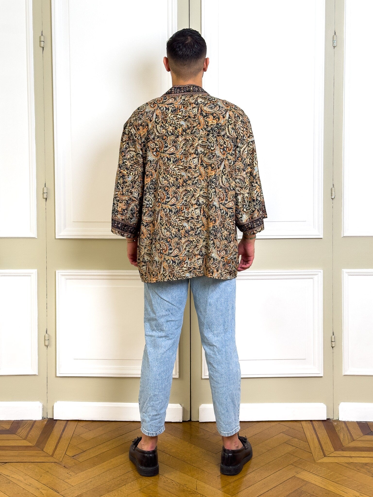 Veste kimono pour homme, veste cardigan, kimono en soie, kimono court, cadeau pour lui, cadeau de noël