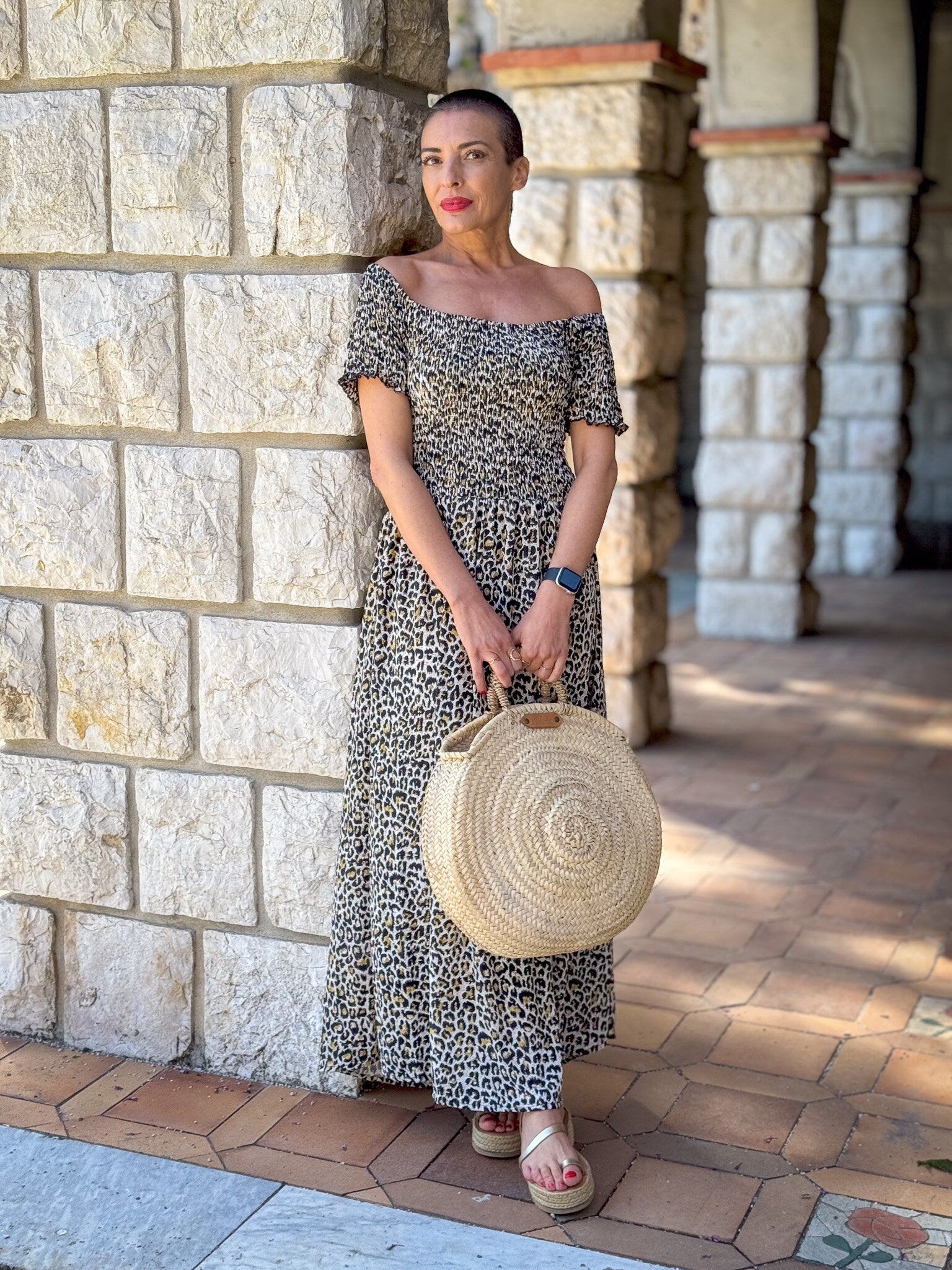 Bohemian silk dress / Smocked silk dress / Off the shoulder dress / summer dress / short sleeve dress