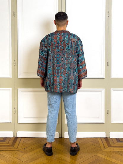 Men's kimono jacket, cardigan jacket, silk kimono, short kimono, gift for him, christmas gift