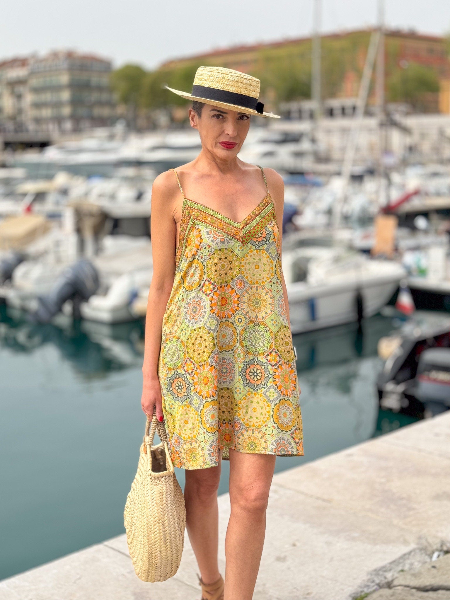 Short silk dress / Vintage short dress / Silk slip dress / strappy dress / silk summer dress / Minimalist dress