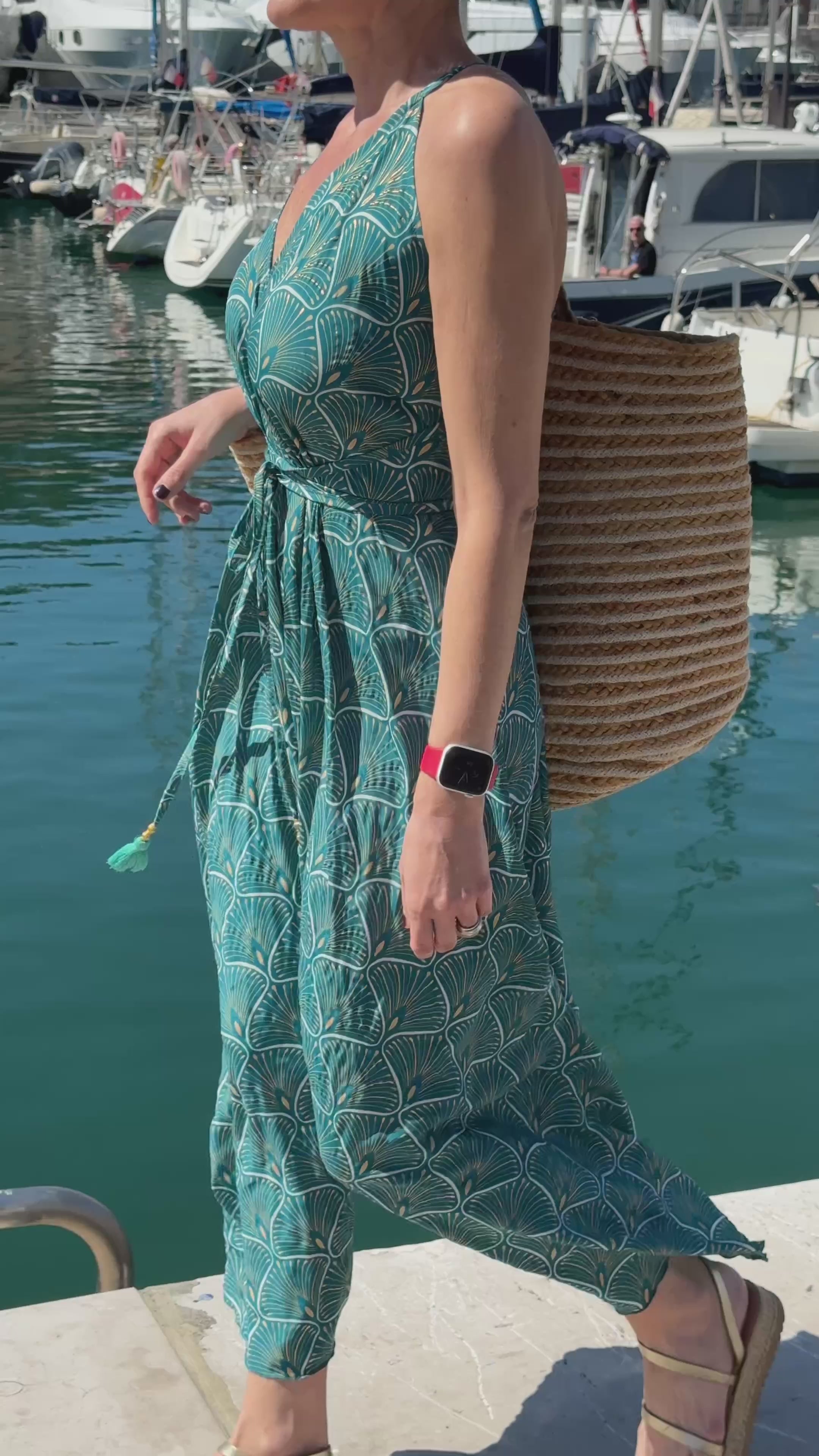 Silk backless dress / summer dress / one size / boho dress / light dress / vintage dress