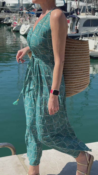 Silk backless dress / summer dress / one size / boho dress / light dress / vintage dress
