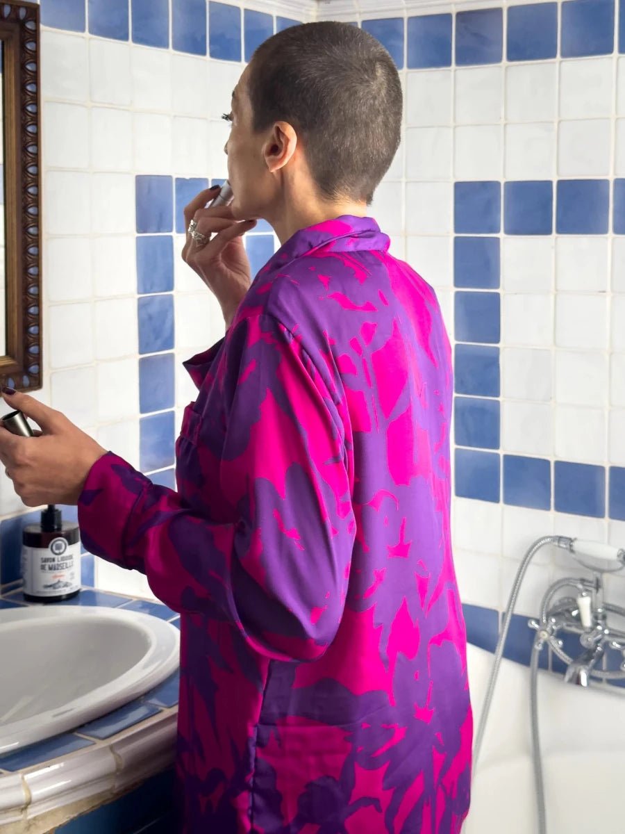 Ensemble pyjama en soie pour femme - Ensemble pour la maison en soie - ensemble loungewear en soie - Ensemble de détente en soie