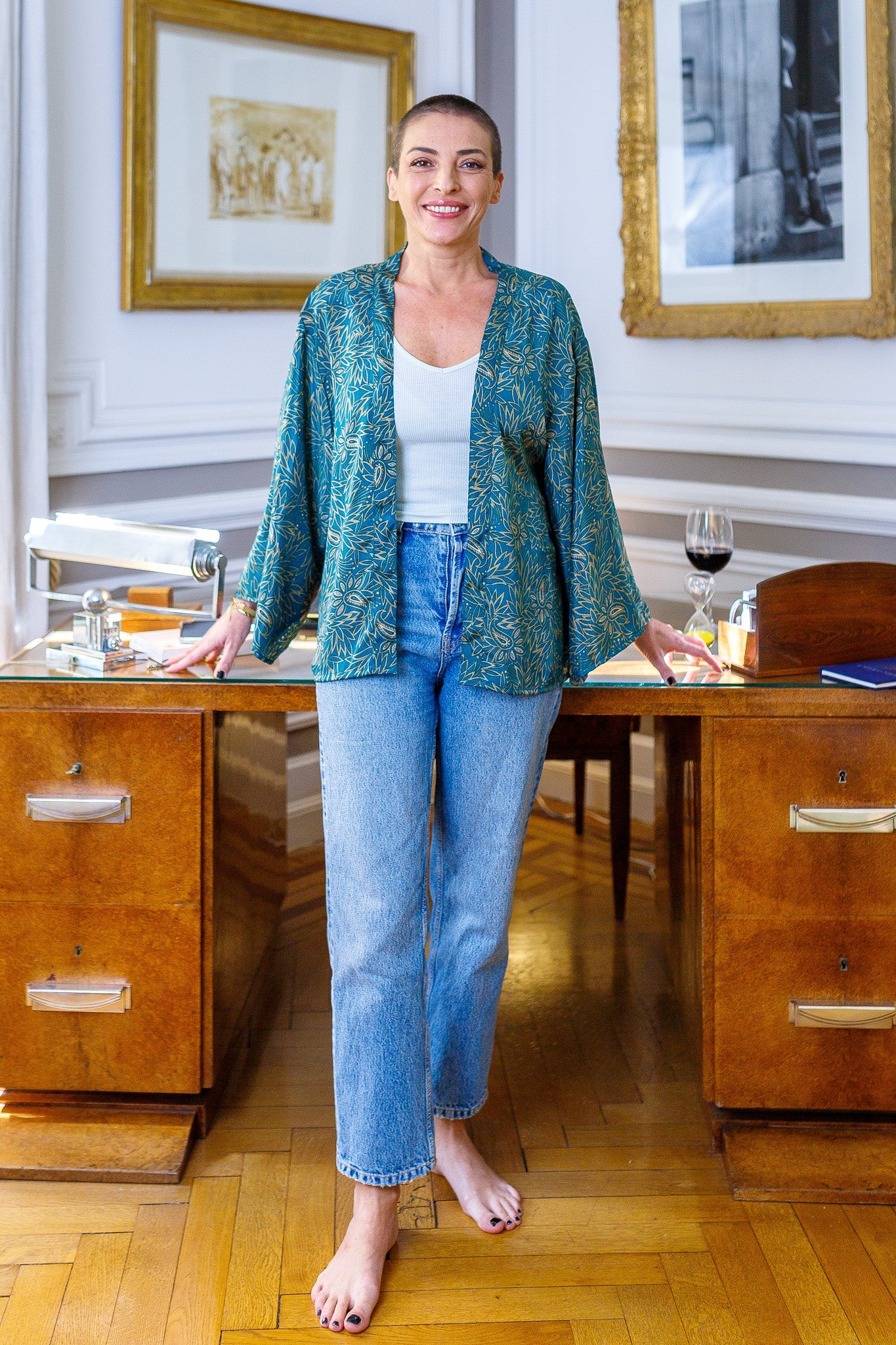 Silk kimono jacket, cardigan jacket, vintage kimono, bohemian jacket