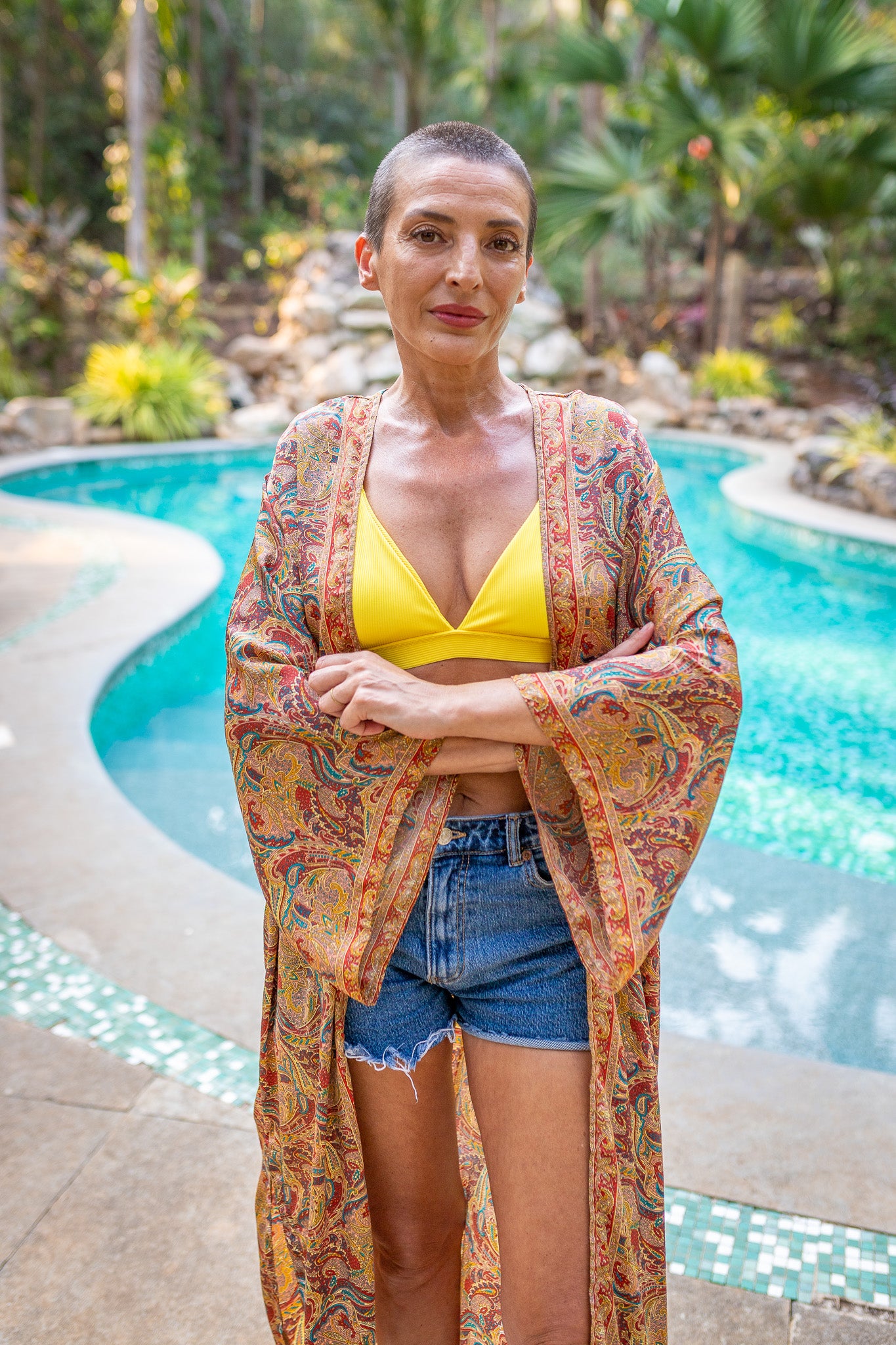 Woman silk kimono, Vintage kimono, Boho kimono, Silk dressing gown