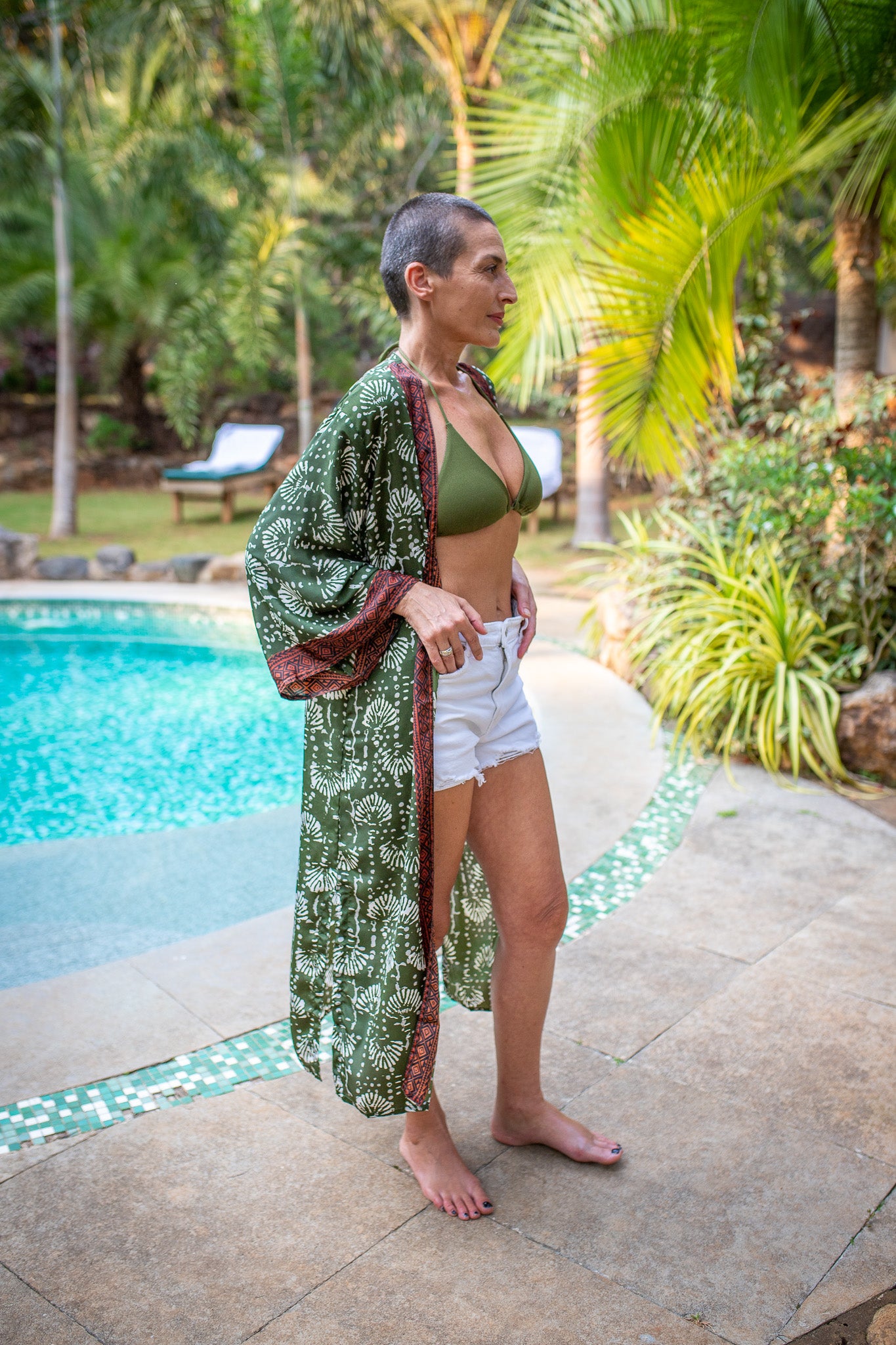 Woman silk kimono, Vintage kimono, Boho kimono, Silk dressing gown