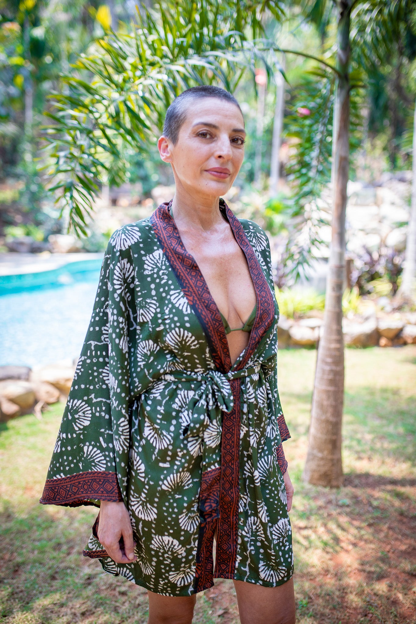 Silk short kimono, sil kimono with belt, vintage kimono, boho kimono, dressing gown
