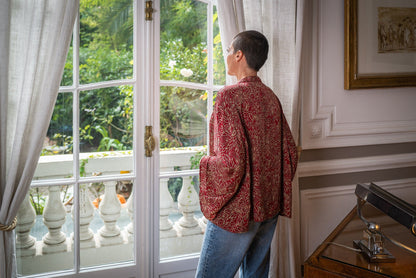 Silk kimono jacket, cardigan jacket, vintage kimono, bohemian jacket