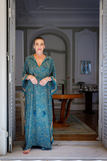 Modern Oversize Silk Kaftan Maxi Dress, Silk Dress, Loose Dress, Home Dress, Plus Size Dress