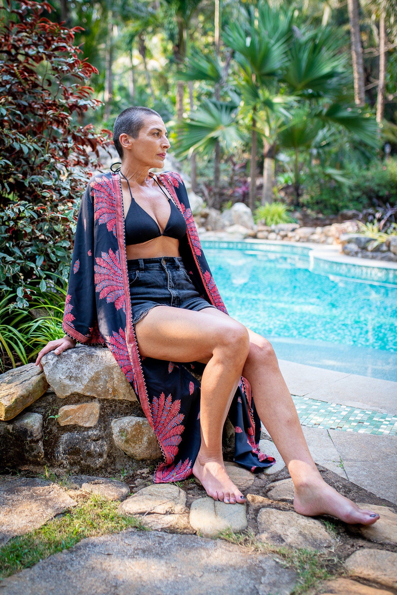 Woman silk kimono, Vintage kimono, Boho kimono, Silk dressing gown